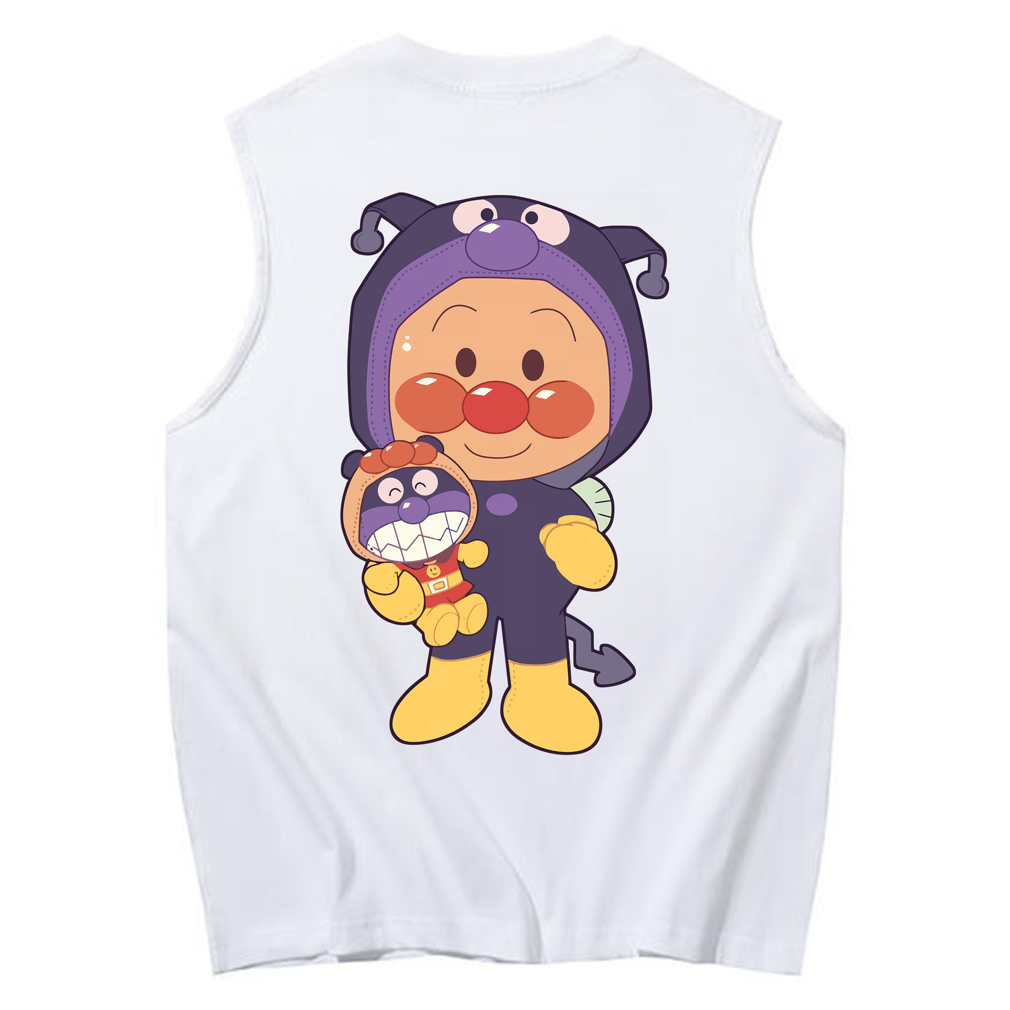 （画像用） アンパンマン Anpanman コットン100％タンクトップ（背面プリント）