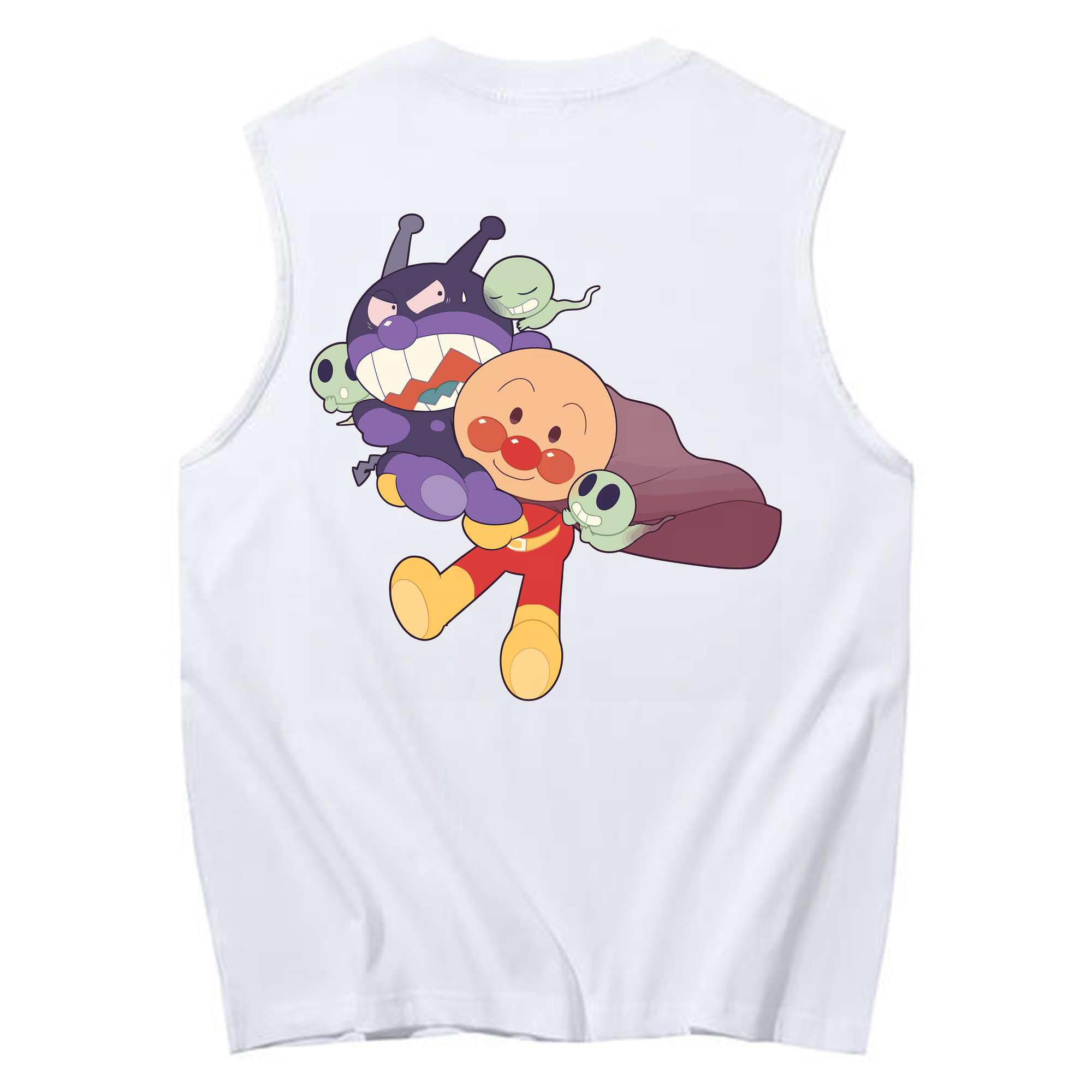 （画像用） アンパンマン Anpanman コットン100％タンクトップ（背面プリント）