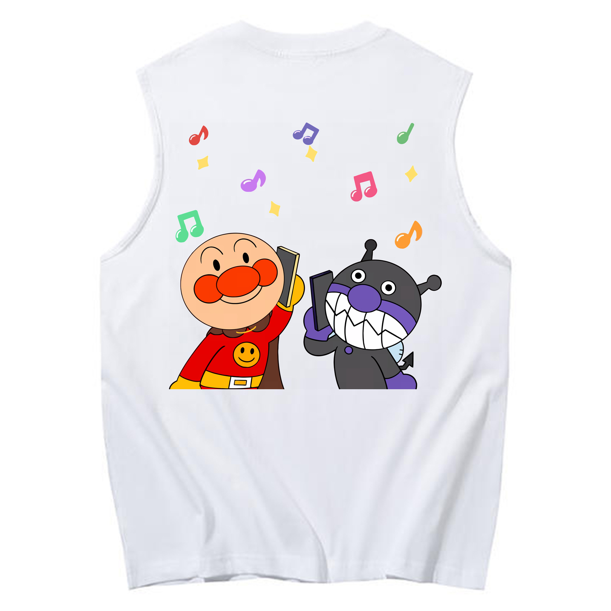 （画像用） アンパンマン Anpanman コットン100％タンクトップ（背面プリント）