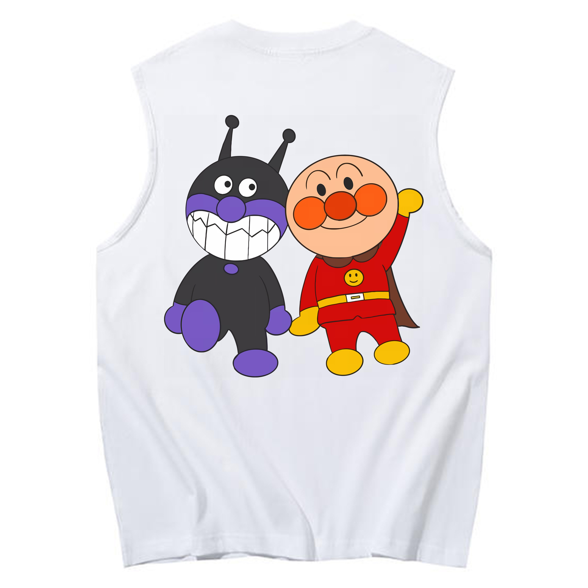 （画像用） アンパンマン Anpanman コットン100％タンクトップ（背面プリント）