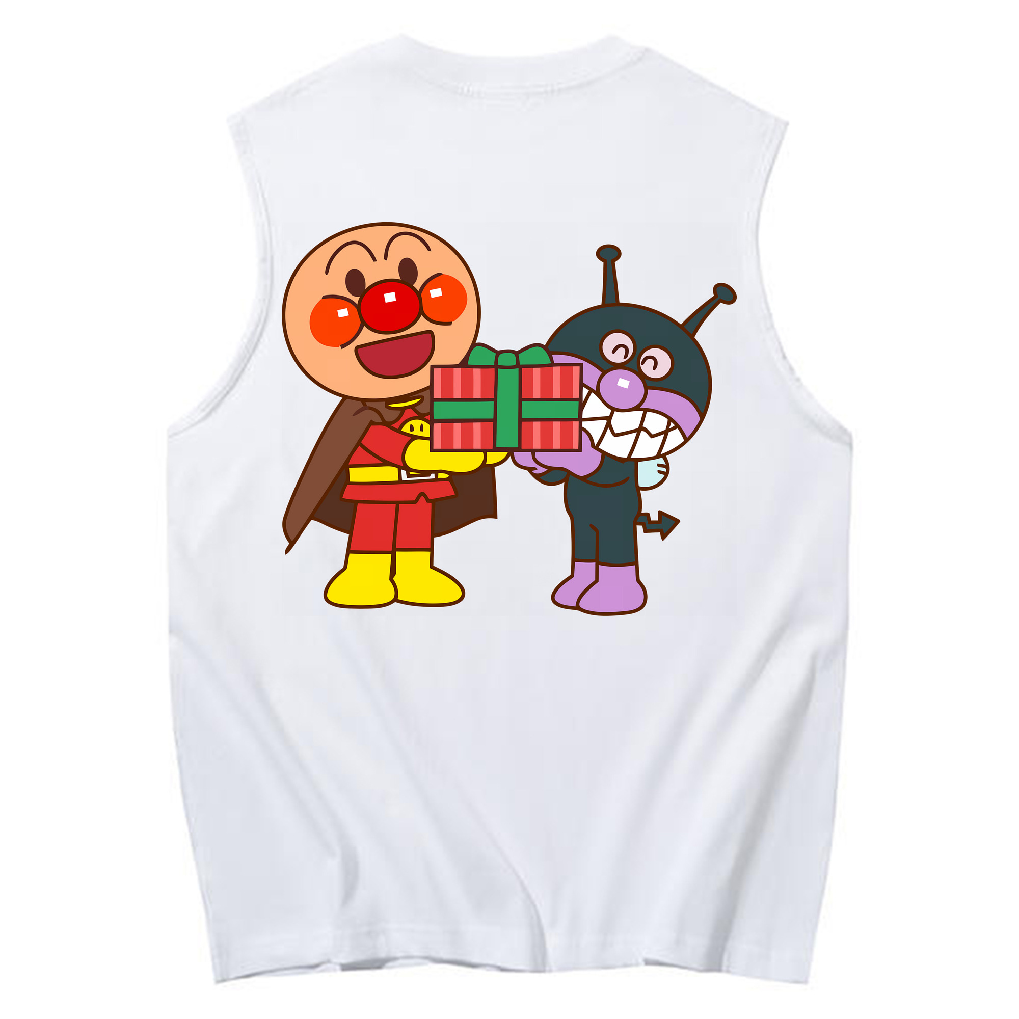 （画像用） アンパンマン Anpanman コットン100％タンクトップ（背面プリント）