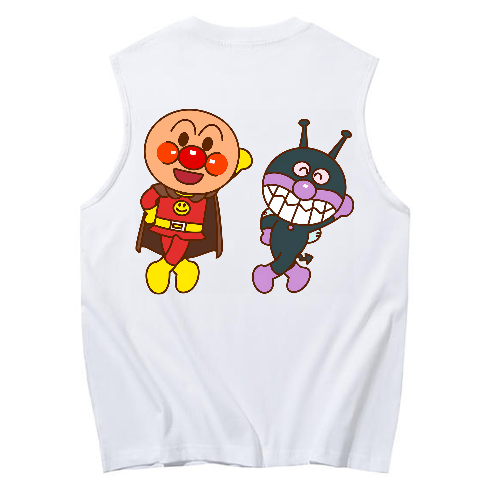 （画像用） アンパンマン Anpanman コットン100％タンクトップ（背面プリント）