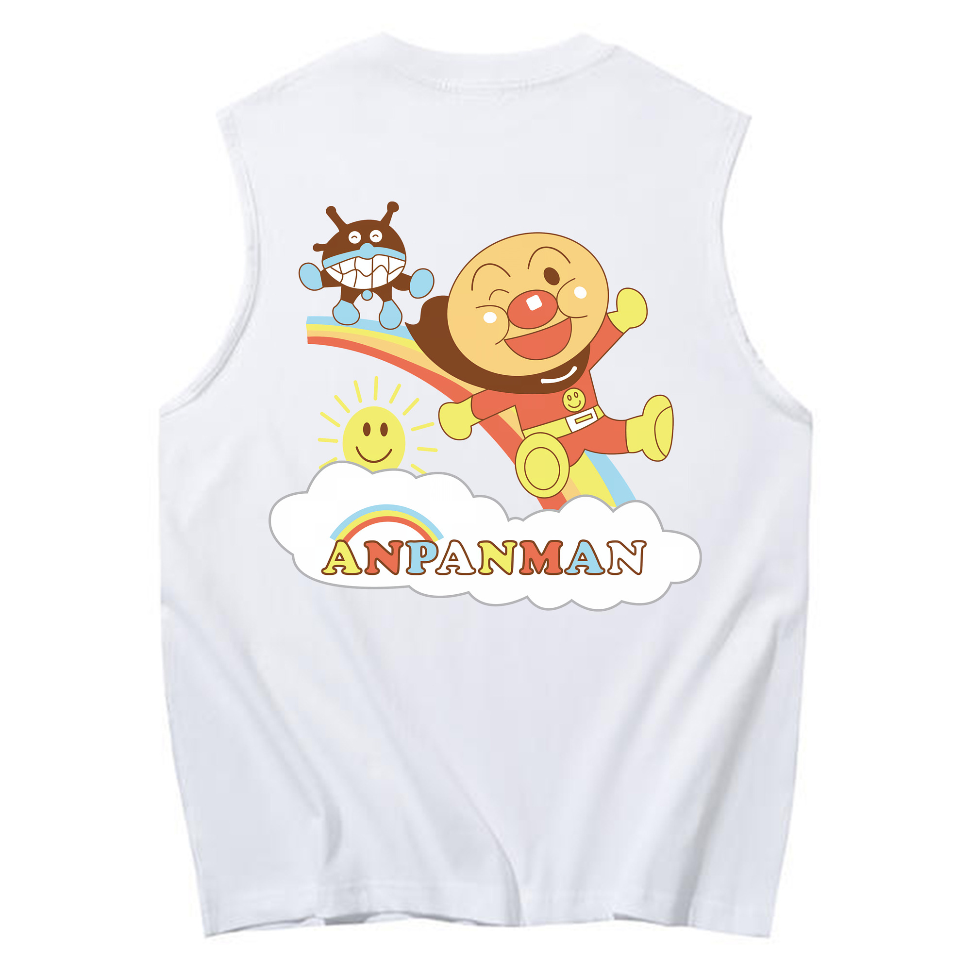 （画像用） アンパンマン Anpanman コットン100％タンクトップ（背面プリント）