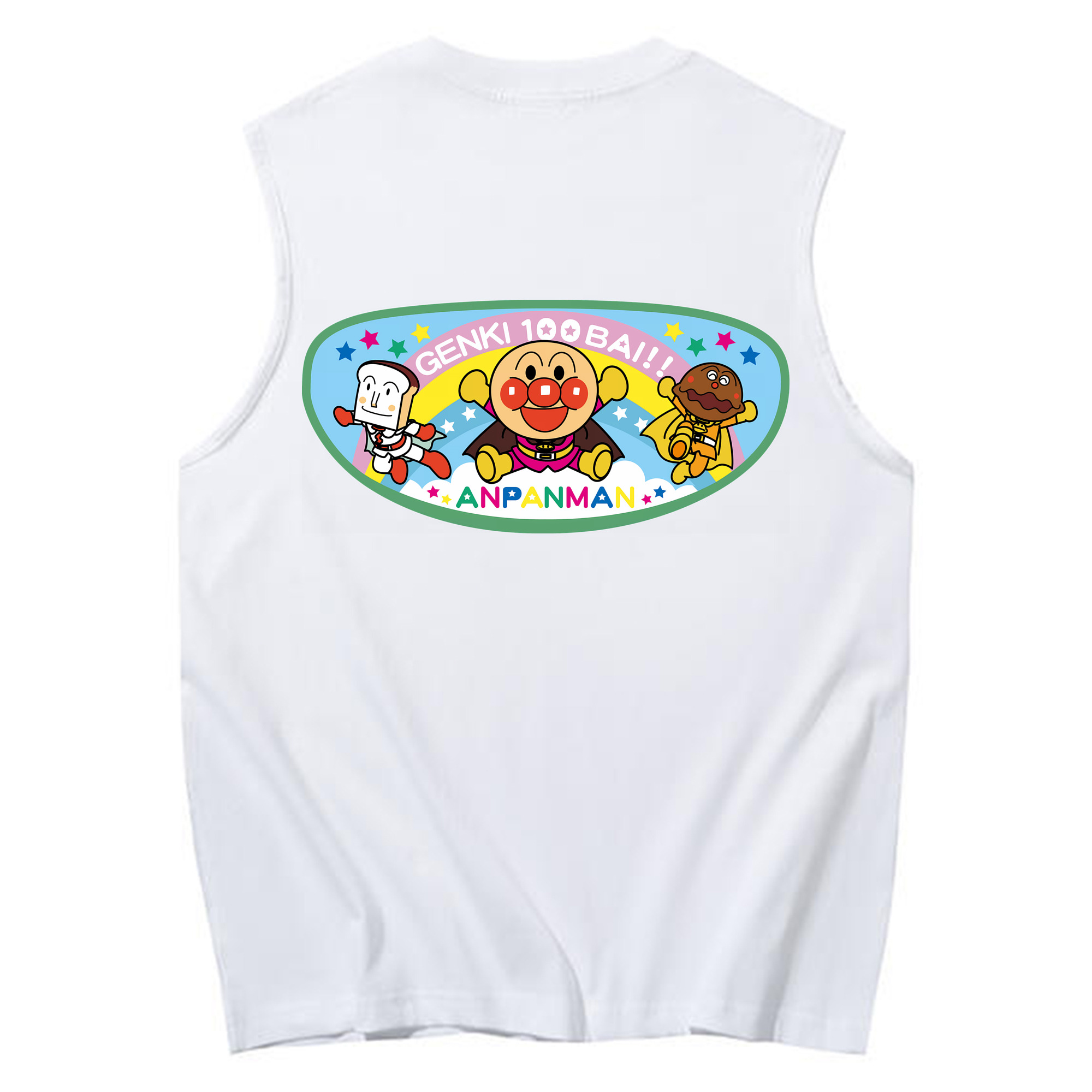 （画像用） アンパンマン Anpanman コットン100％タンクトップ（背面プリント）