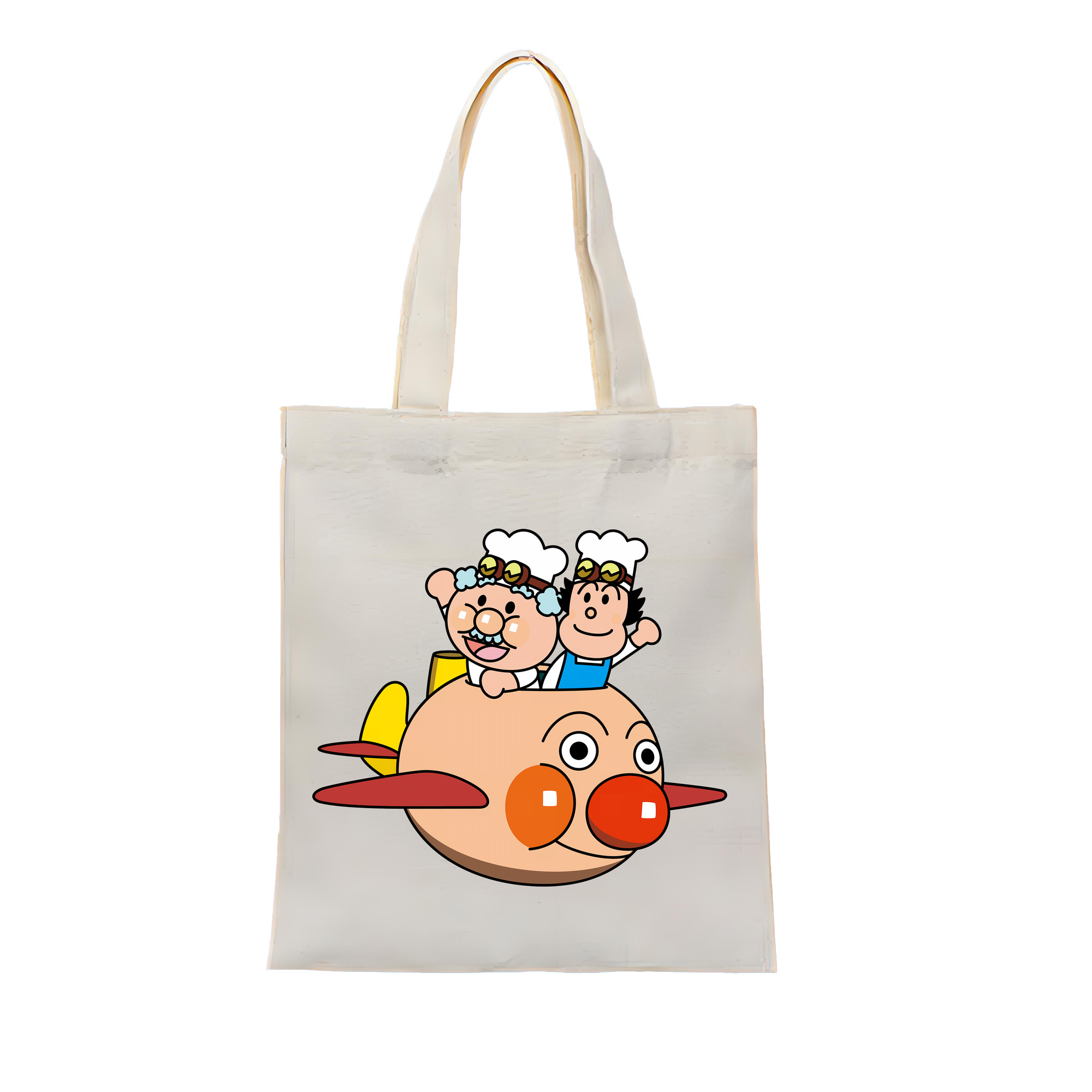 （画像用） アンパンマン Anpanman 縦型キャンバス生地手提げバッグ　トートバッグ