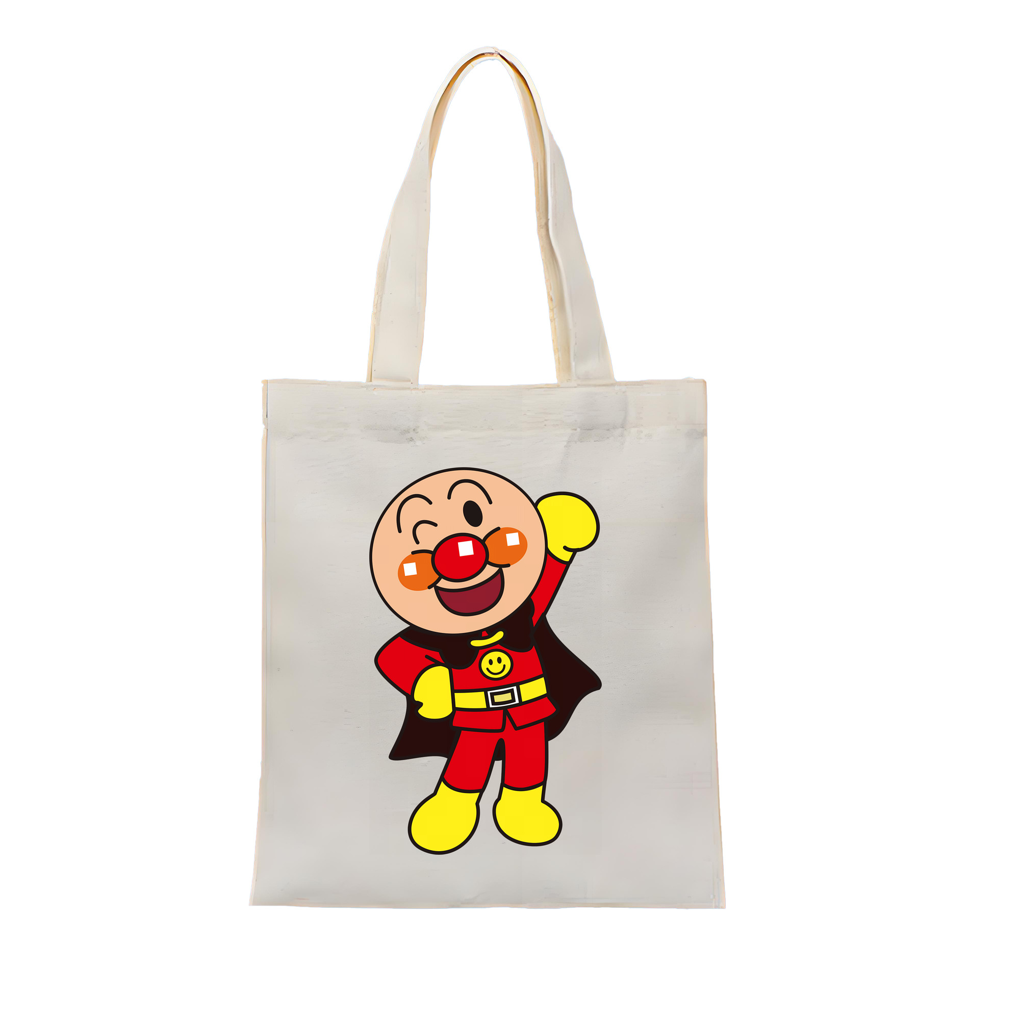 （画像用） アンパンマン Anpanman 縦型キャンバス生地手提げバッグ　トートバッグ