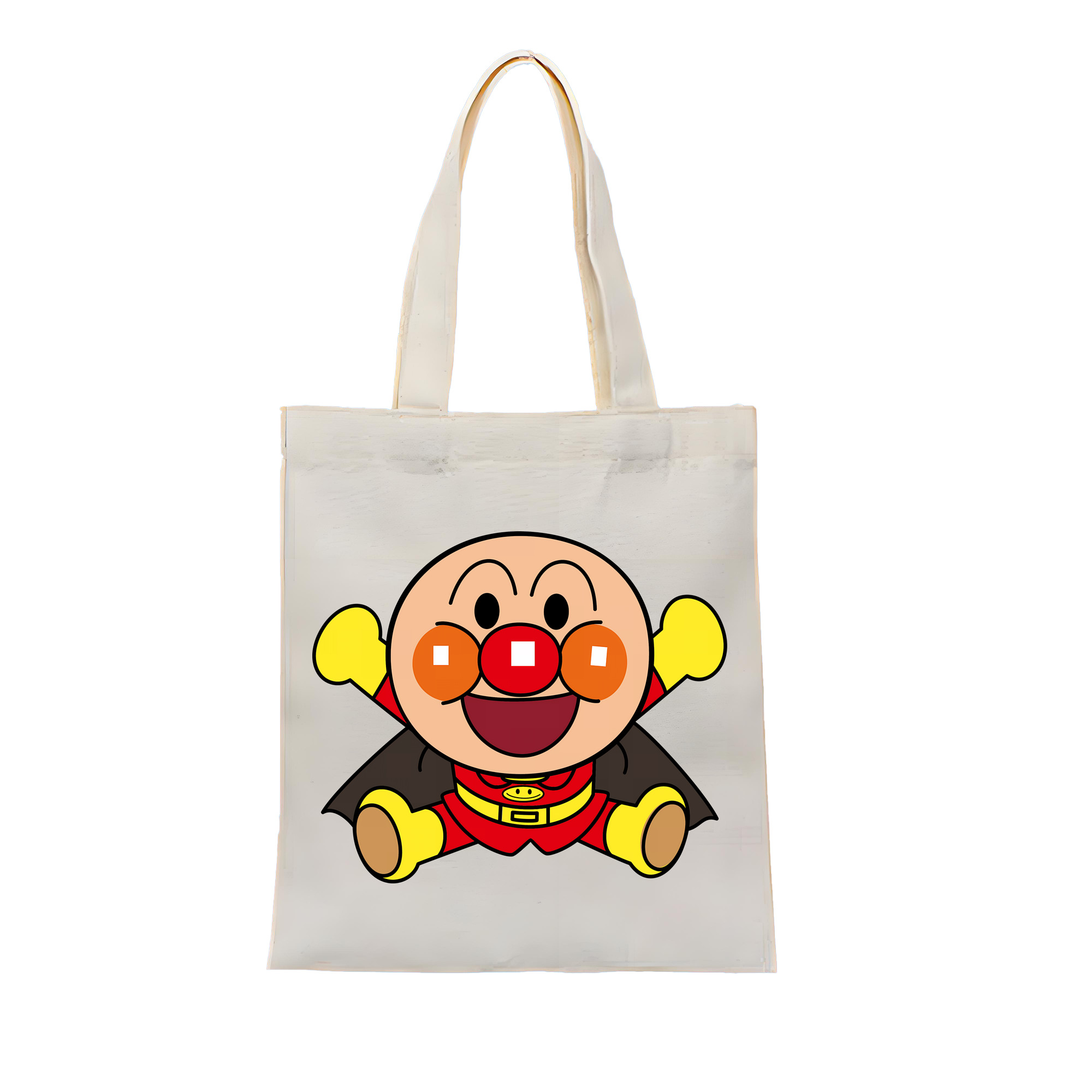 （画像用） アンパンマン Anpanman 縦型キャンバス生地手提げバッグ　トートバッグ
