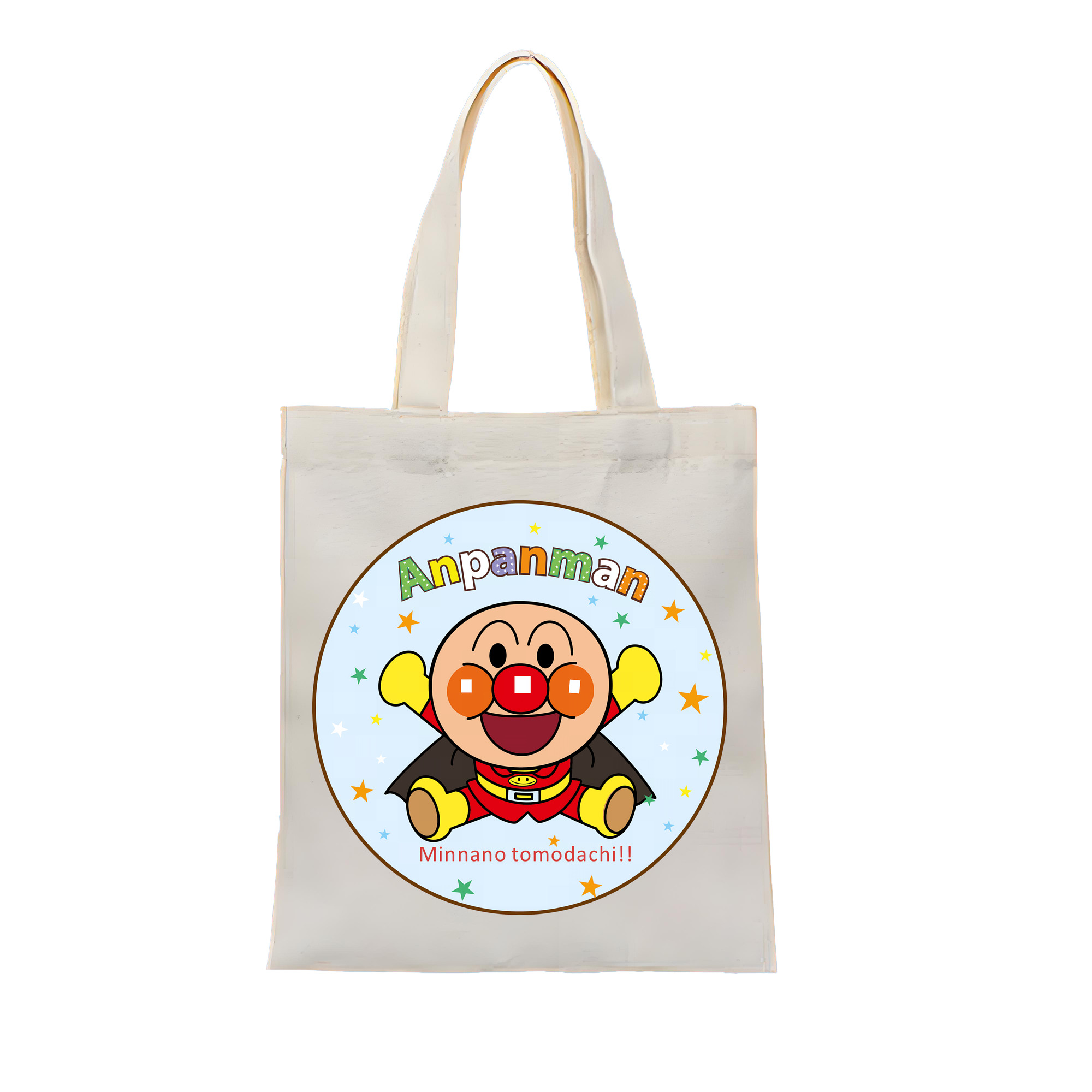 （画像用） アンパンマン Anpanman 縦型キャンバス生地手提げバッグ　トートバッグ