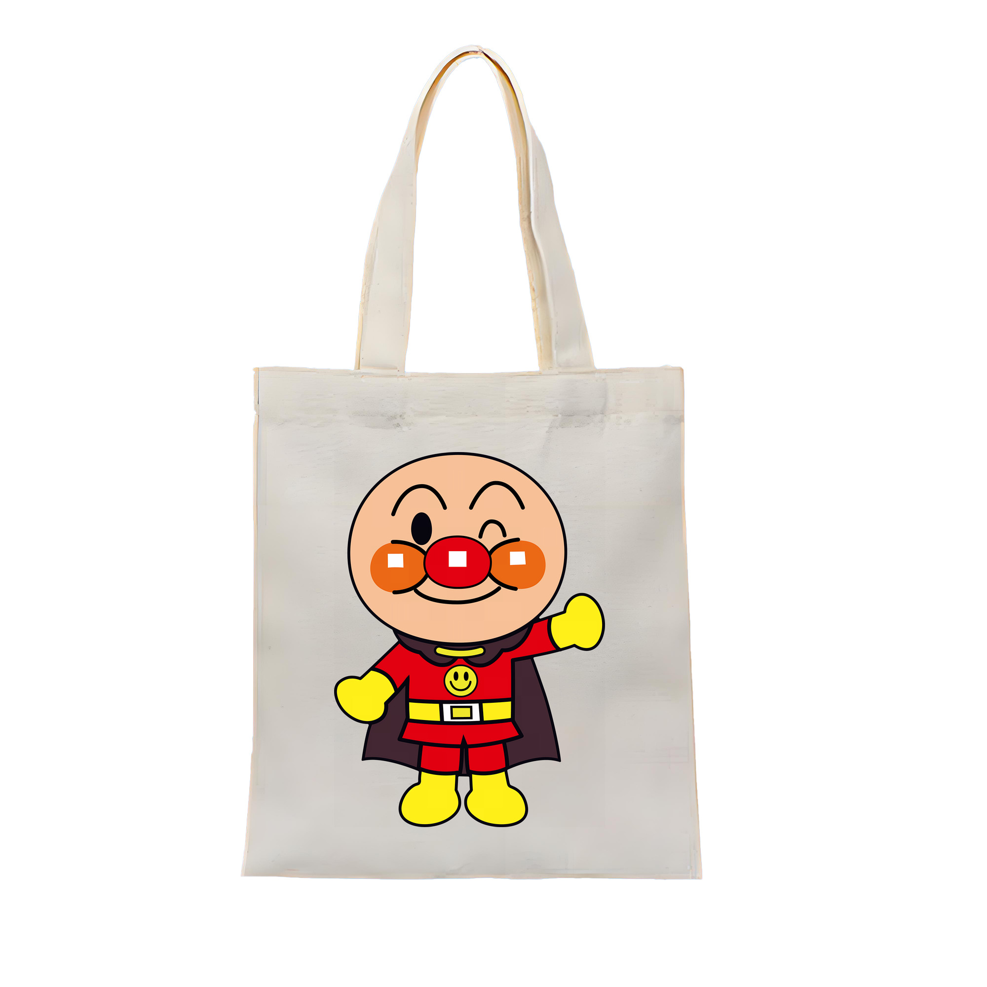 （画像用） アンパンマン Anpanman 縦型キャンバス生地手提げバッグ　トートバッグ