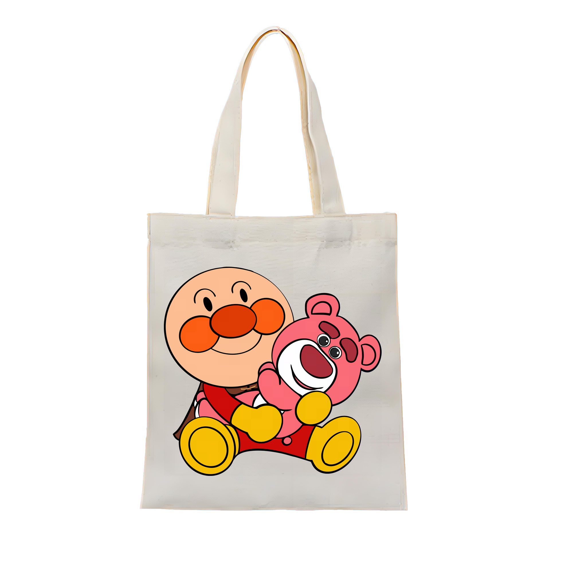 （画像用） アンパンマン Anpanman 縦型キャンバス生地手提げバッグ　トートバッグ