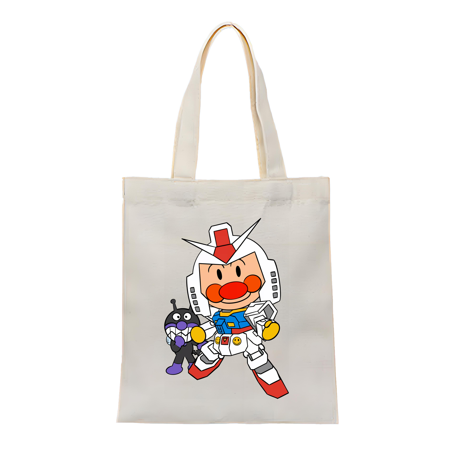 （画像用） アンパンマン Anpanman 縦型キャンバス生地手提げバッグ　トートバッグ