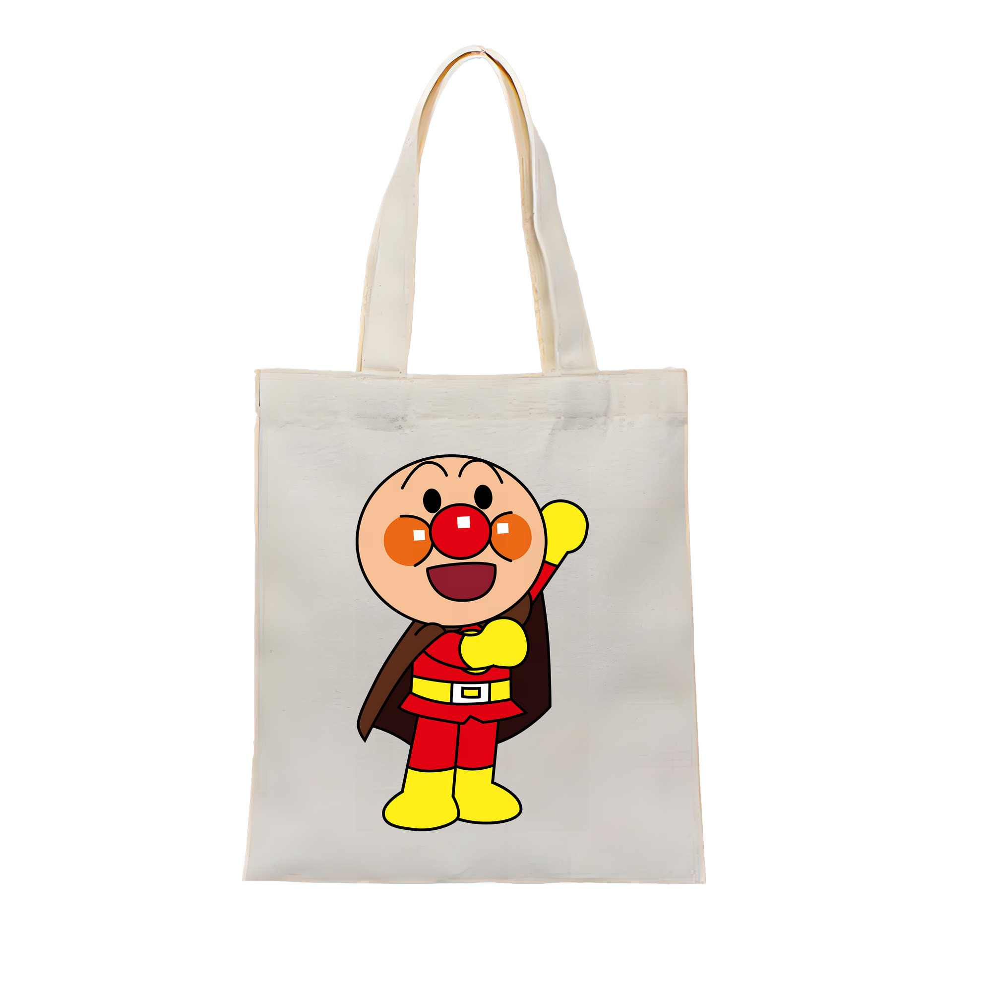 （画像用） アンパンマン Anpanman 縦型キャンバス生地手提げバッグ　トートバッグ