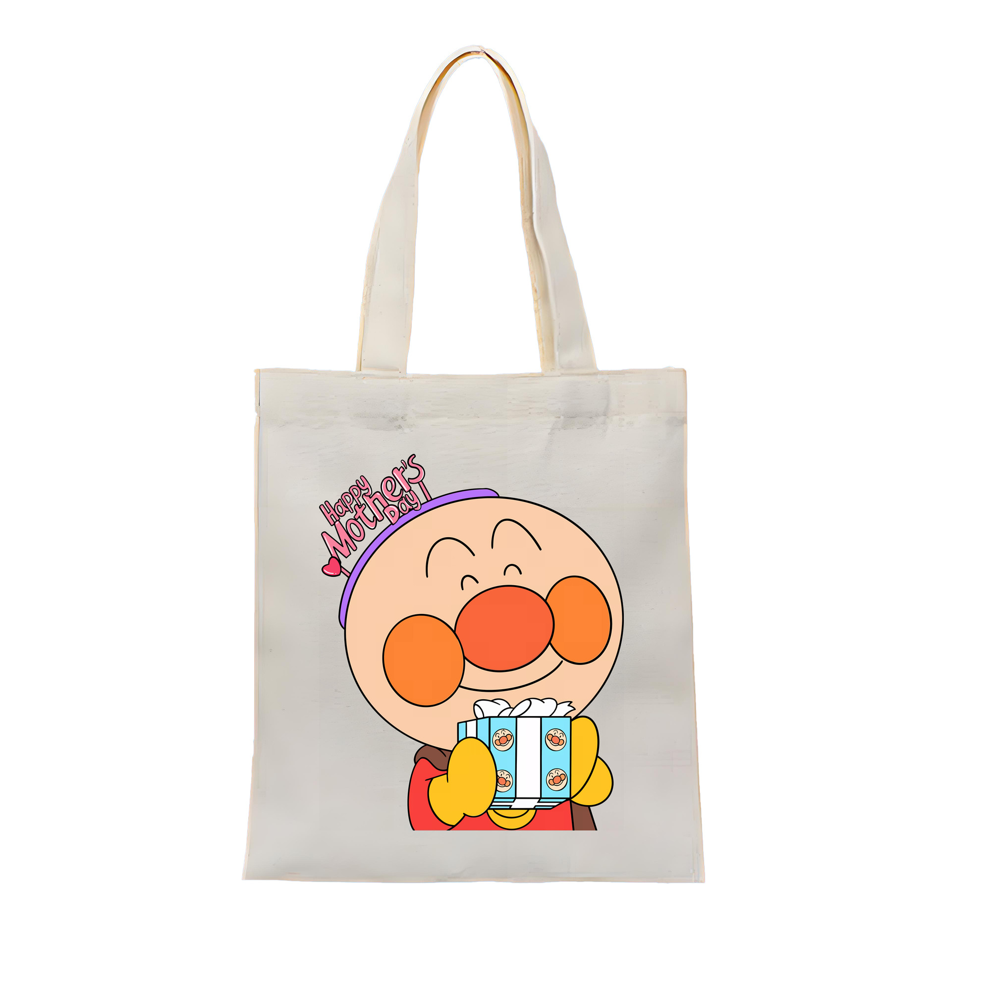 （画像用） アンパンマン Anpanman 縦型キャンバス生地手提げバッグ　トートバッグ