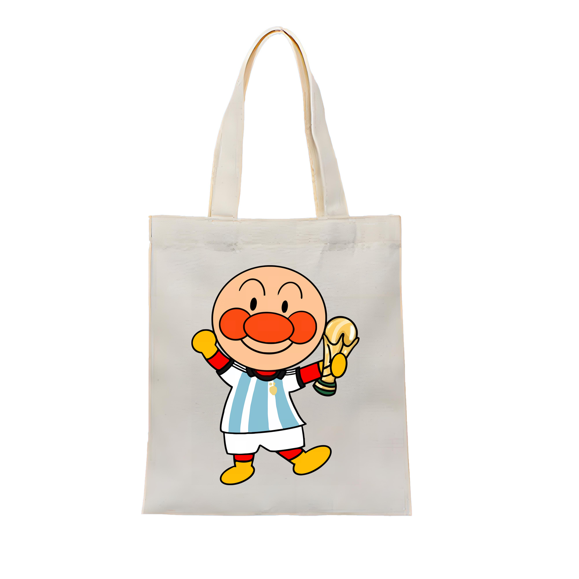 （画像用） アンパンマン Anpanman 縦型キャンバス生地手提げバッグ　トートバッグ
