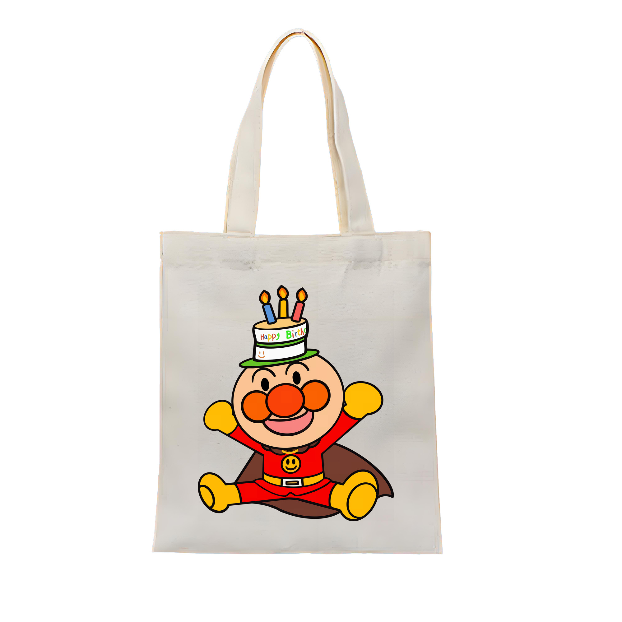 （画像用） アンパンマン Anpanman 縦型キャンバス生地手提げバッグ　トートバッグ