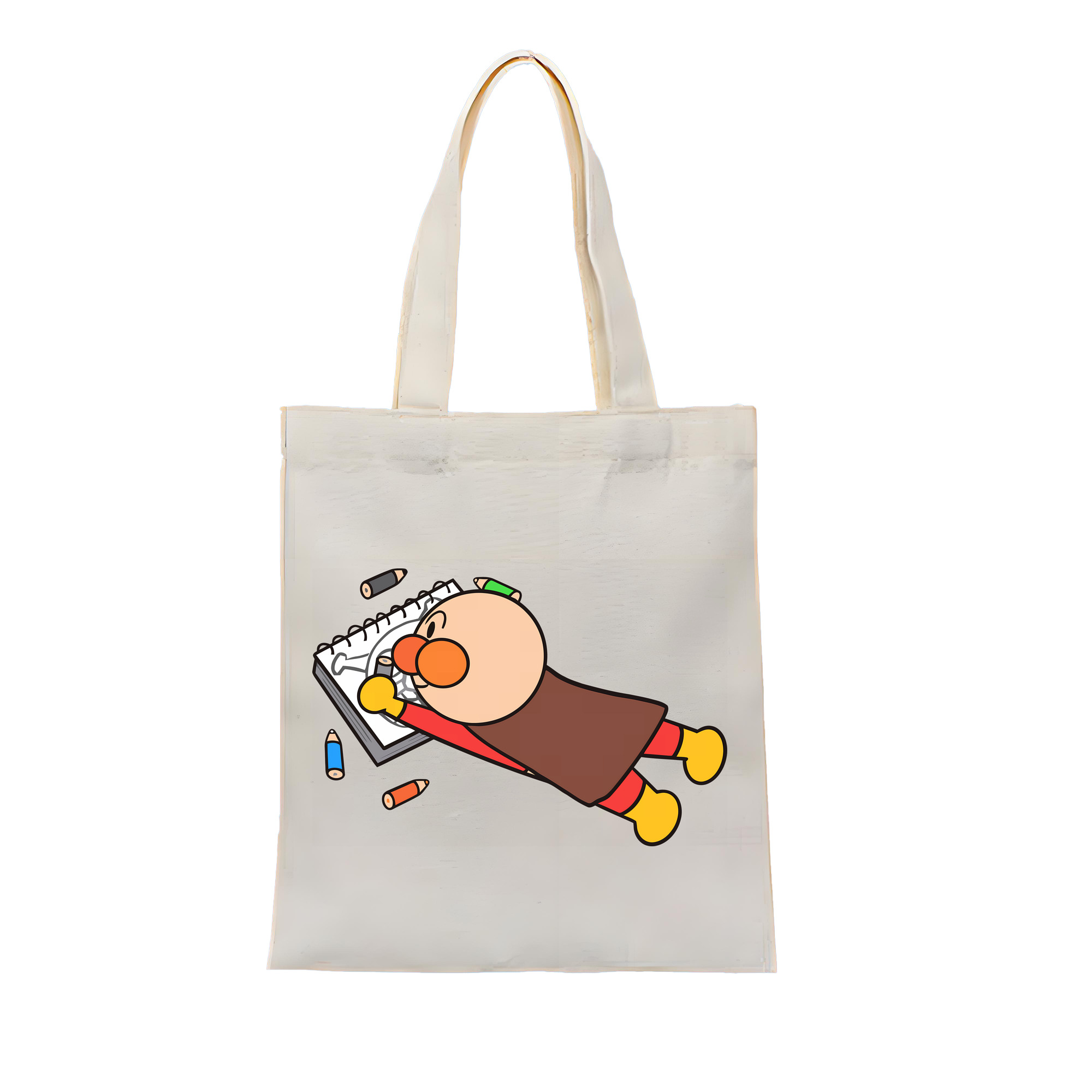 （画像用） アンパンマン Anpanman 縦型キャンバス生地手提げバッグ　トートバッグ