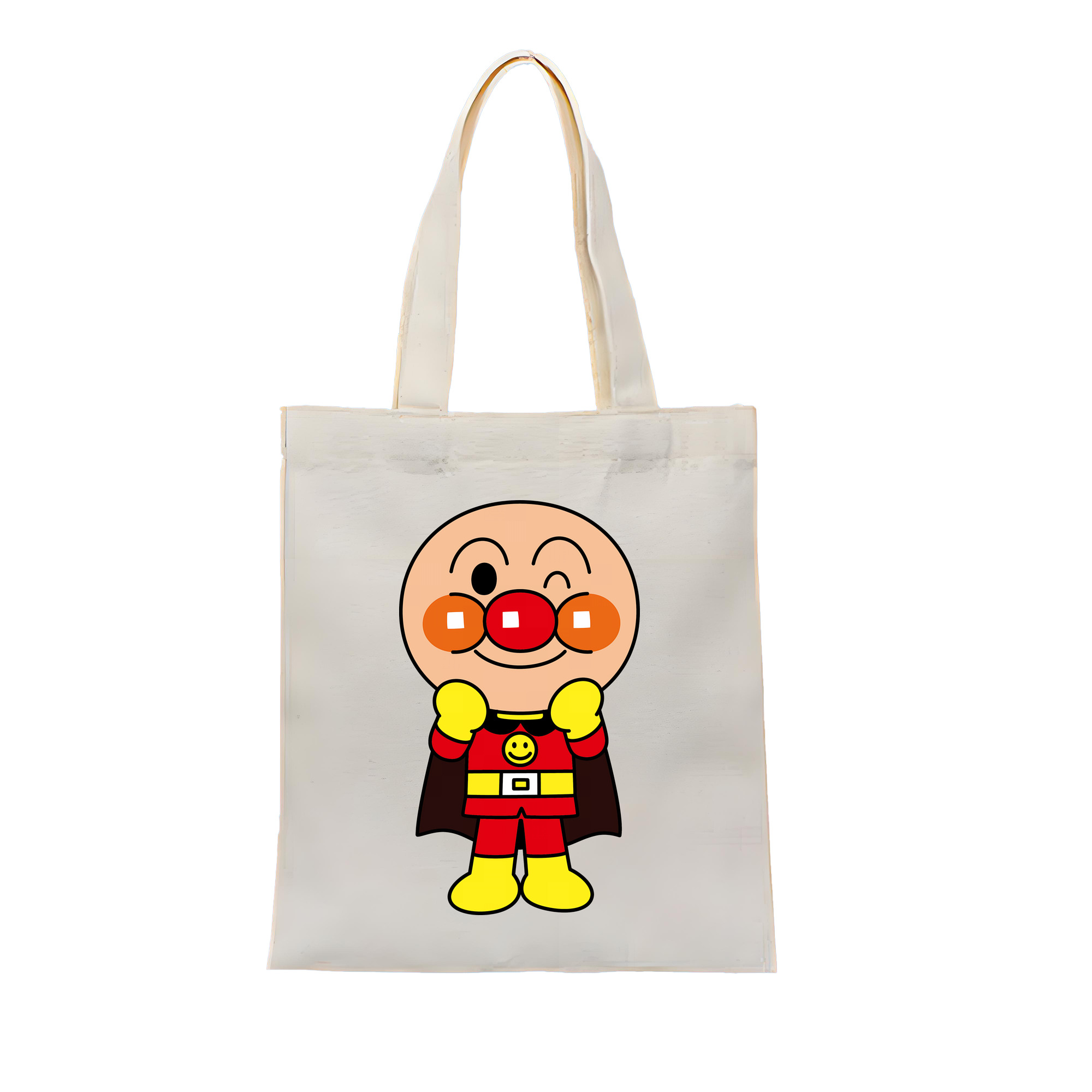 （画像用） アンパンマン Anpanman 縦型キャンバス生地手提げバッグ　トートバッグ