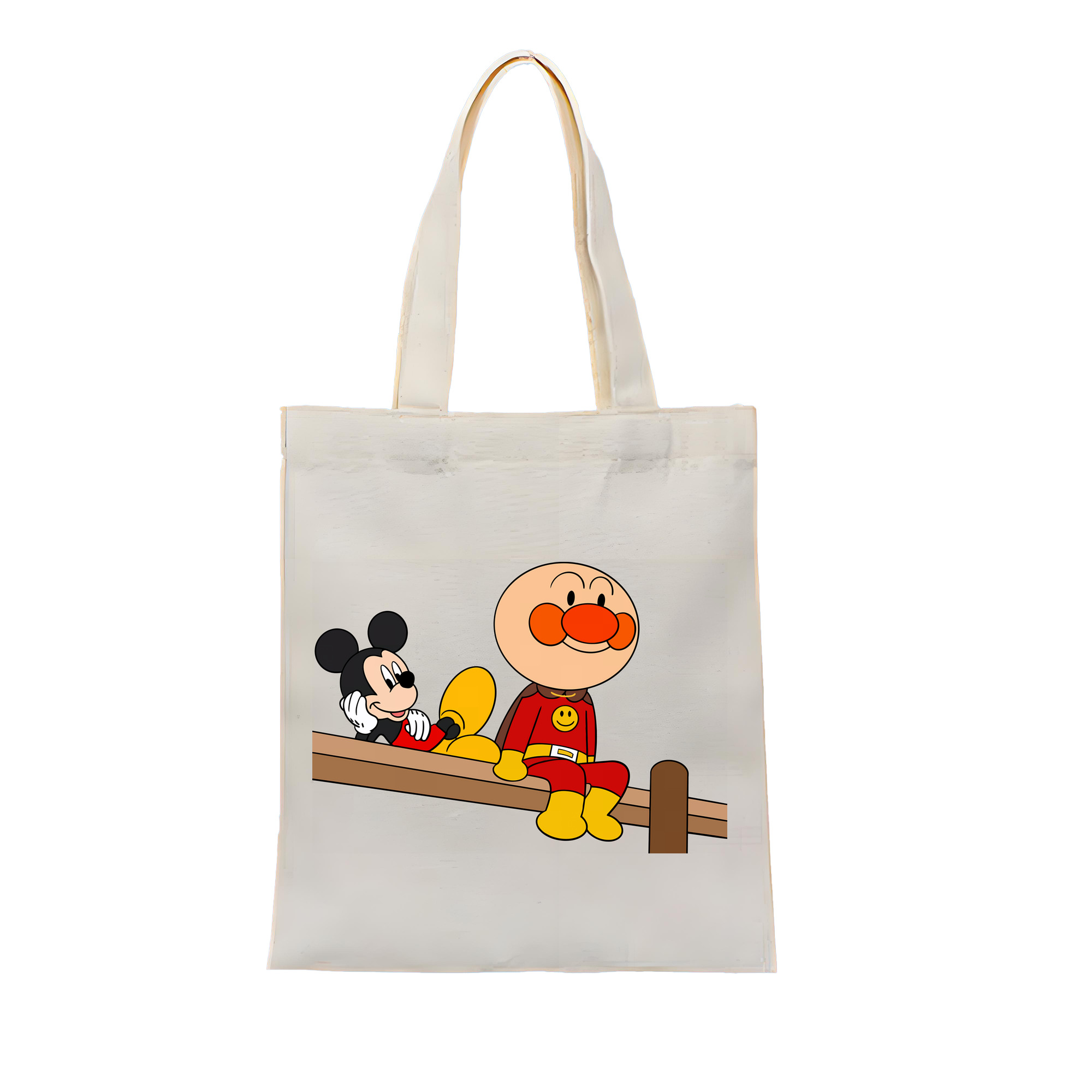 （画像用） アンパンマン Anpanman 縦型キャンバス生地手提げバッグ　トートバッグ