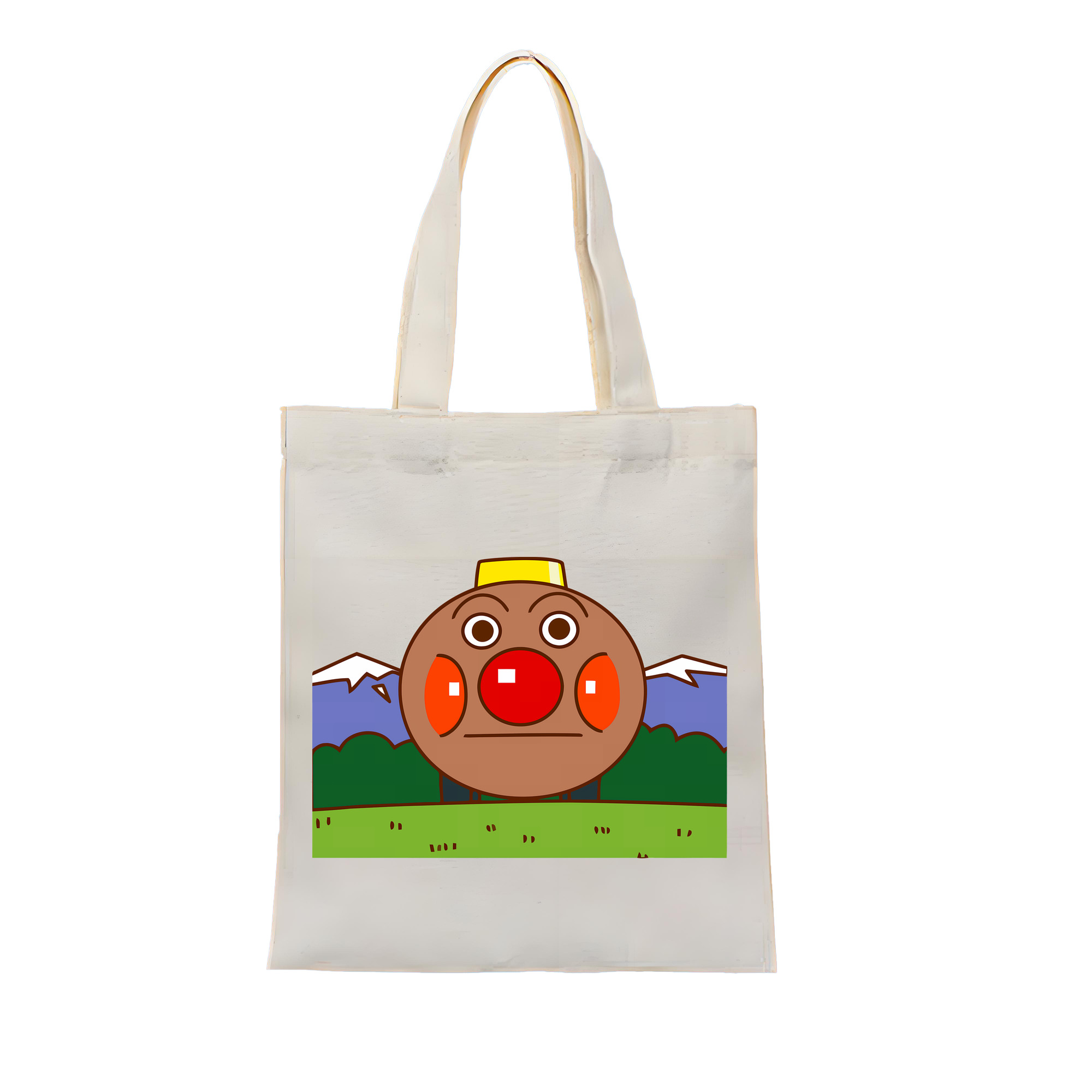 （画像用） アンパンマン Anpanman 縦型キャンバス生地手提げバッグ　トートバッグ