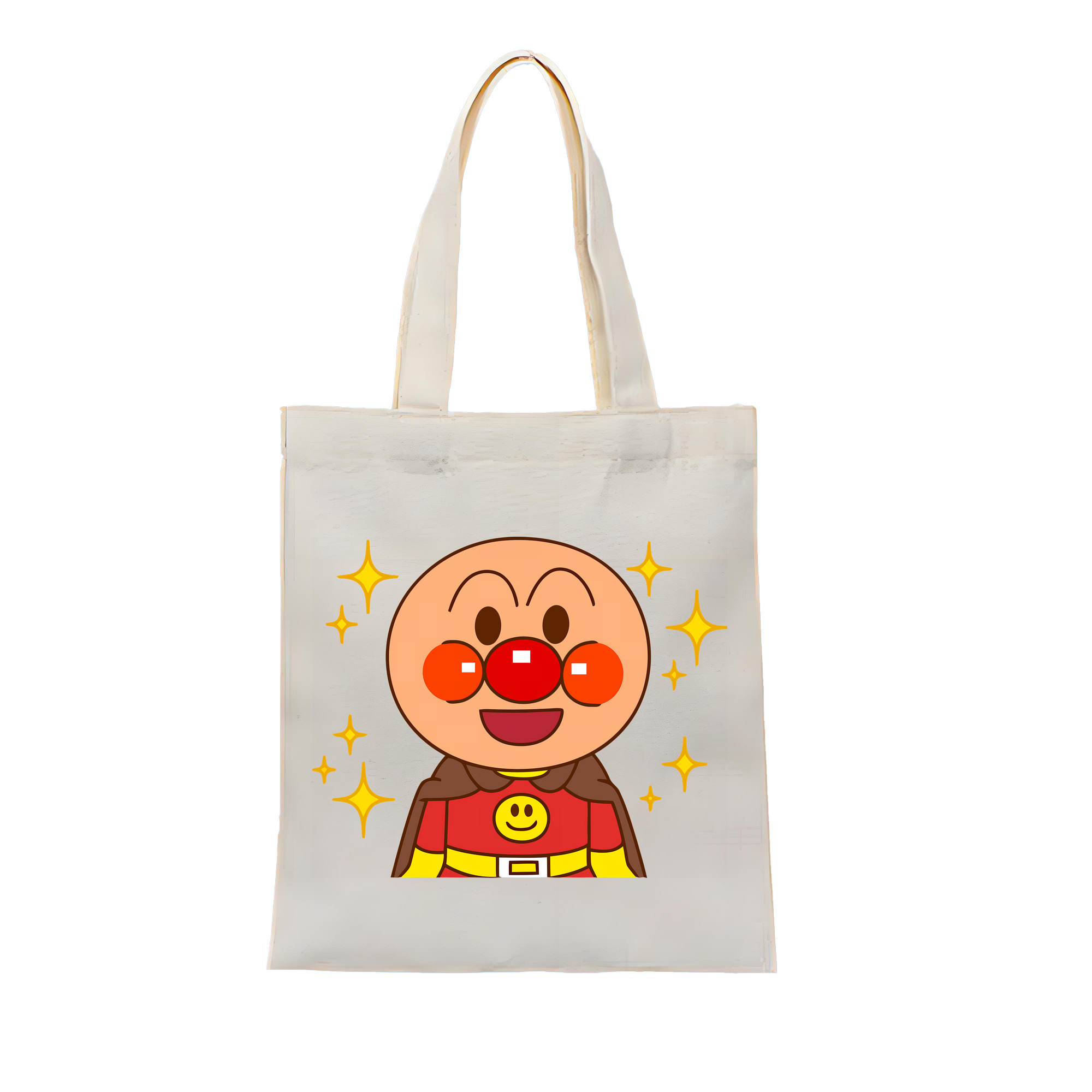 （画像用） アンパンマン Anpanman 縦型キャンバス生地手提げバッグ　トートバッグ