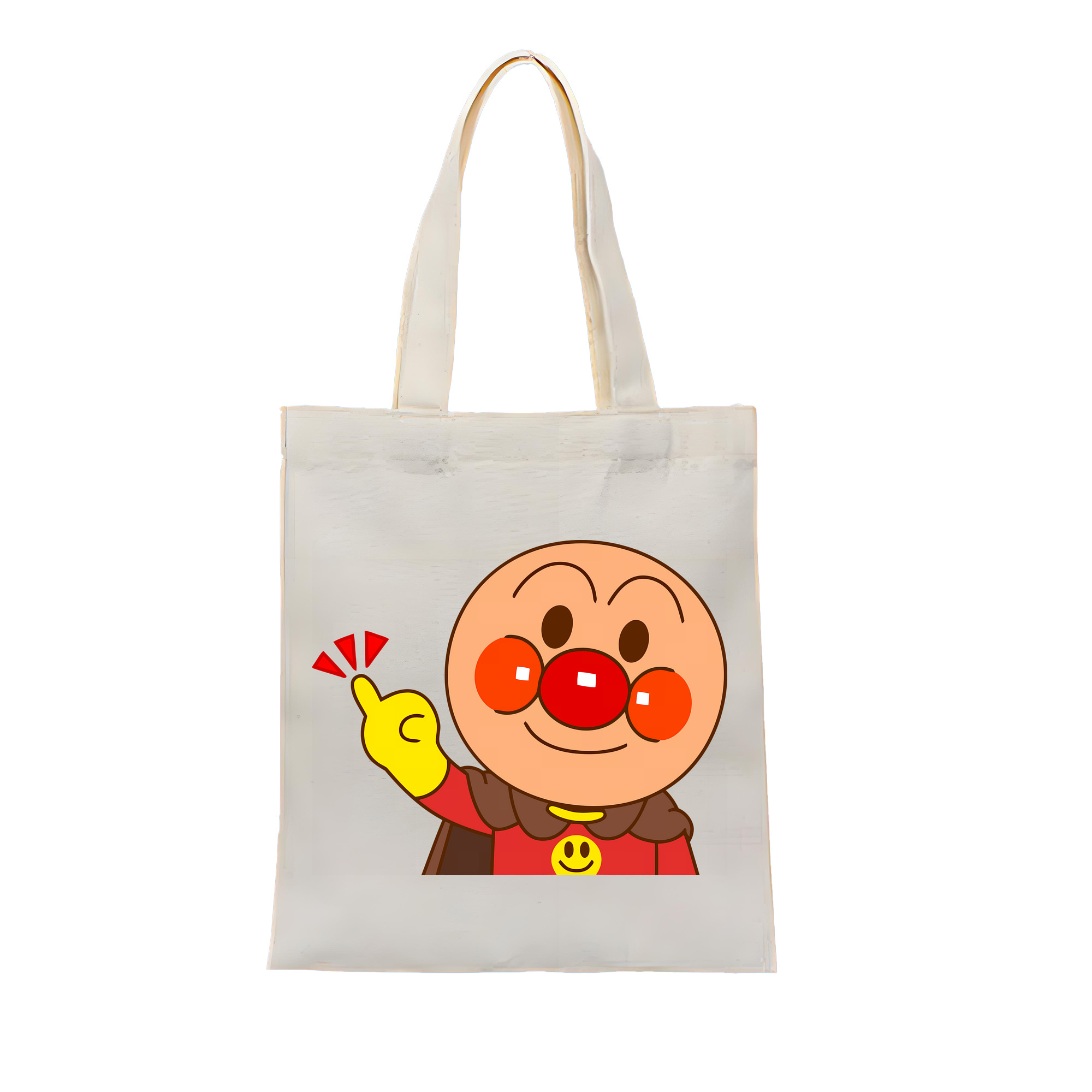（画像用） アンパンマン Anpanman 縦型キャンバス生地手提げバッグ　トートバッグ
