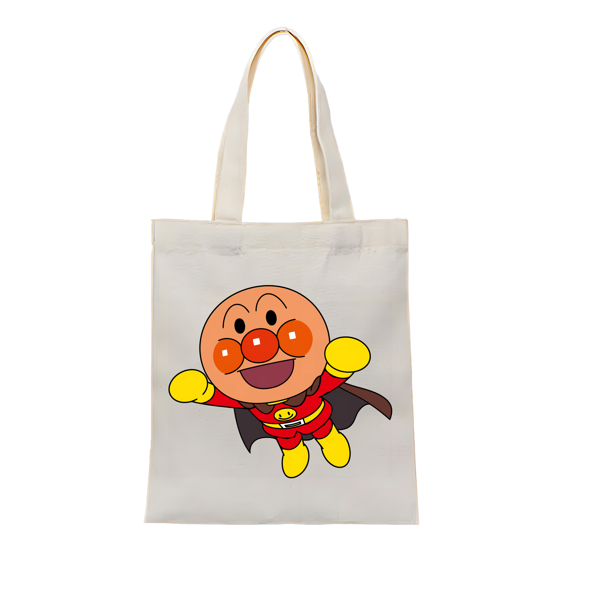 （画像用） アンパンマン Anpanman 縦型キャンバス生地手提げバッグ　トートバッグ