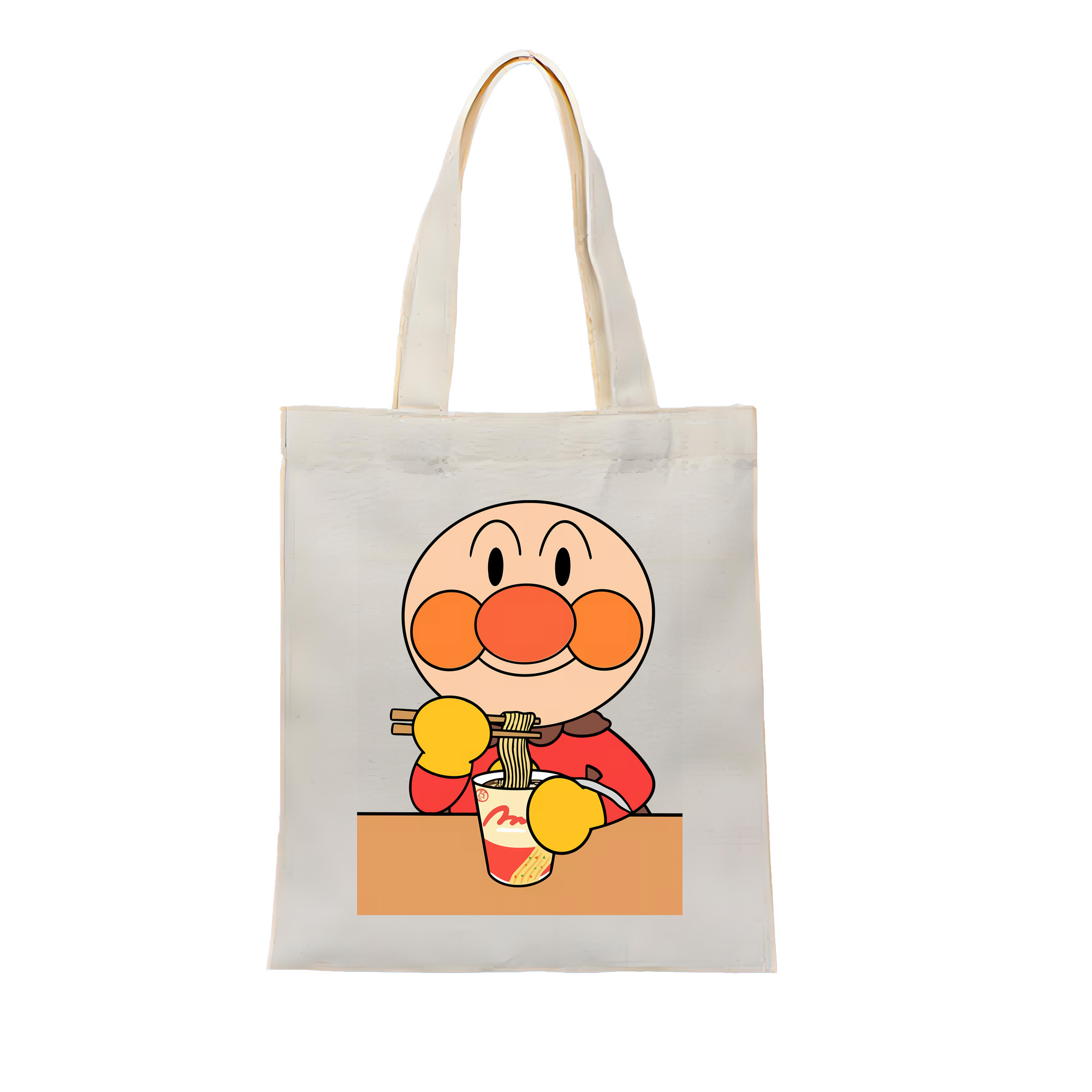（画像用） アンパンマン Anpanman 縦型キャンバス生地手提げバッグ　トートバッグ