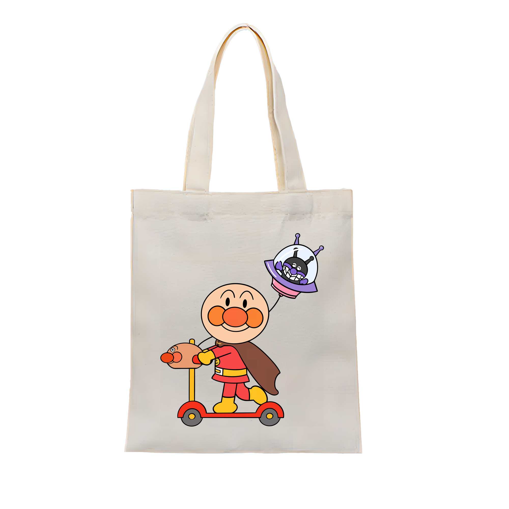 （画像用） アンパンマン Anpanman 縦型キャンバス生地手提げバッグ　トートバッグ