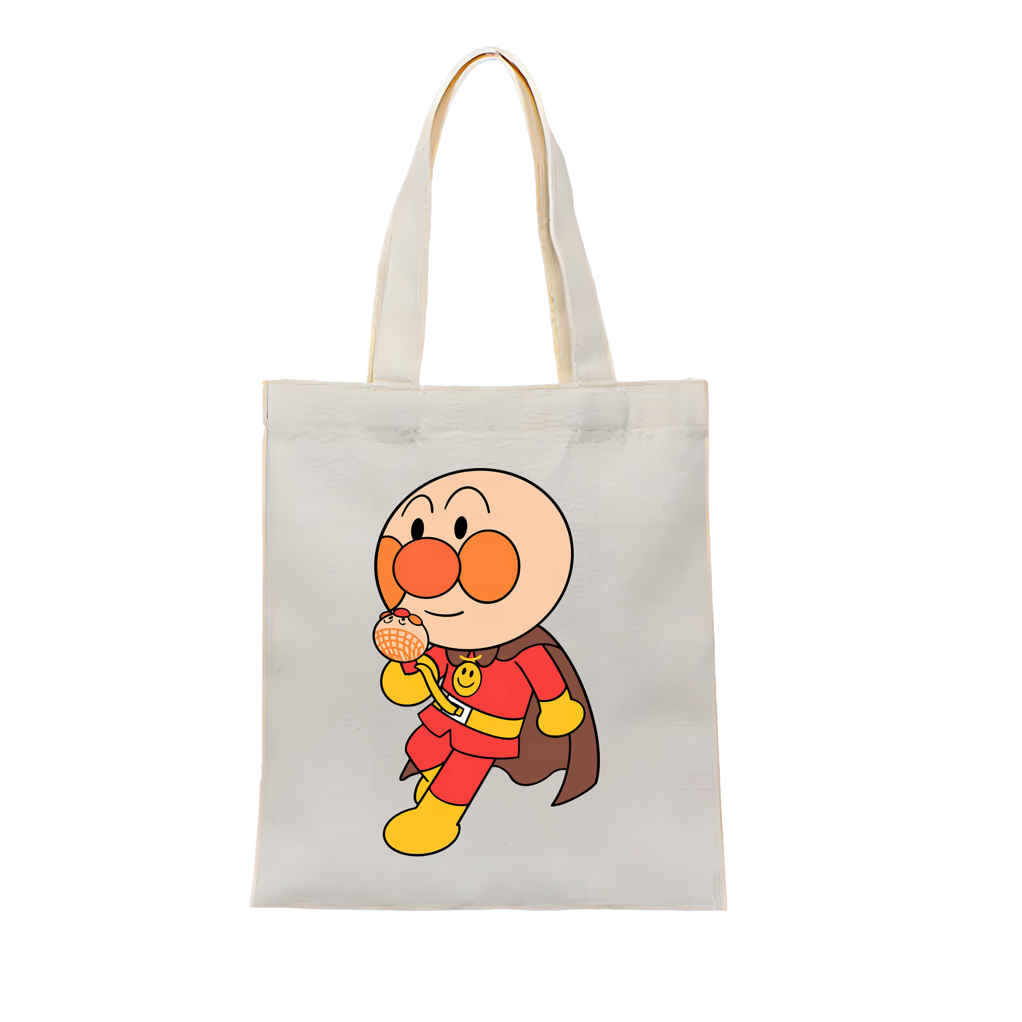 （画像用） アンパンマン Anpanman 縦型キャンバス生地手提げバッグ　トートバッグ