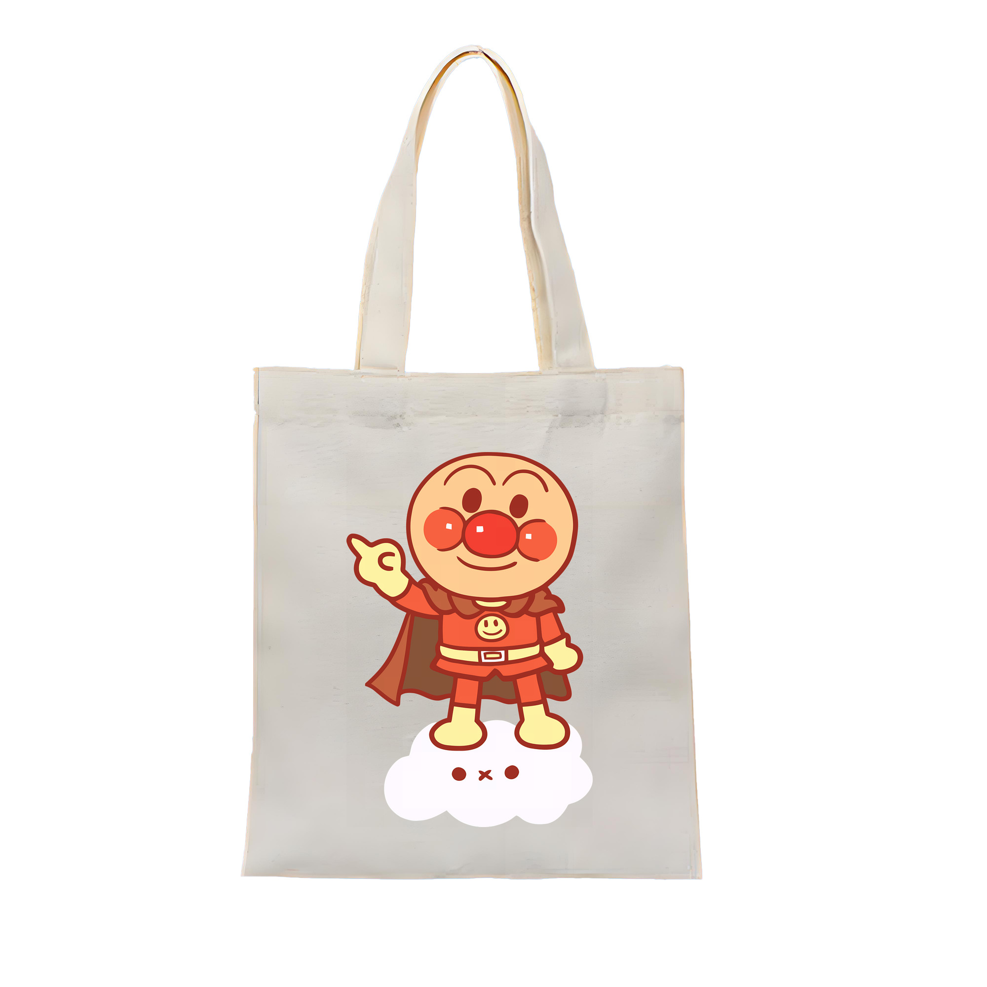（画像用） アンパンマン Anpanman 縦型キャンバス生地手提げバッグ　トートバッグ