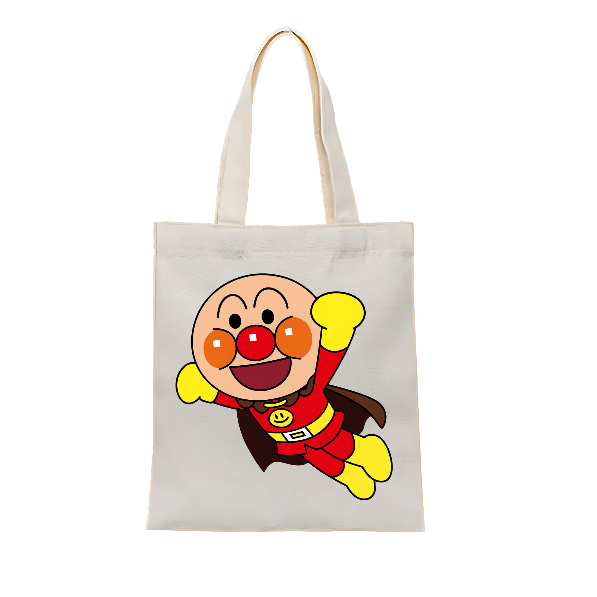 （画像用） アンパンマン Anpanman 縦型キャンバス生地手提げバッグ　トートバッグ