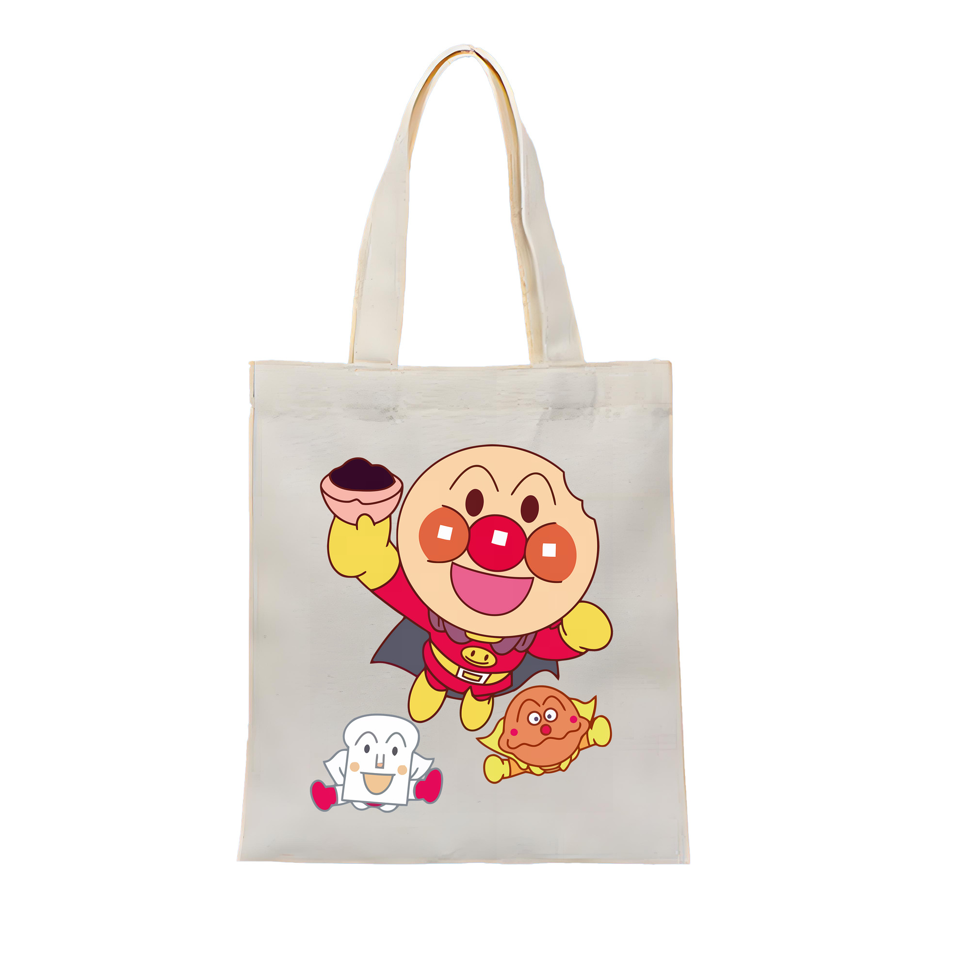 （画像用） アンパンマン Anpanman 縦型キャンバス生地手提げバッグ　トートバッグ