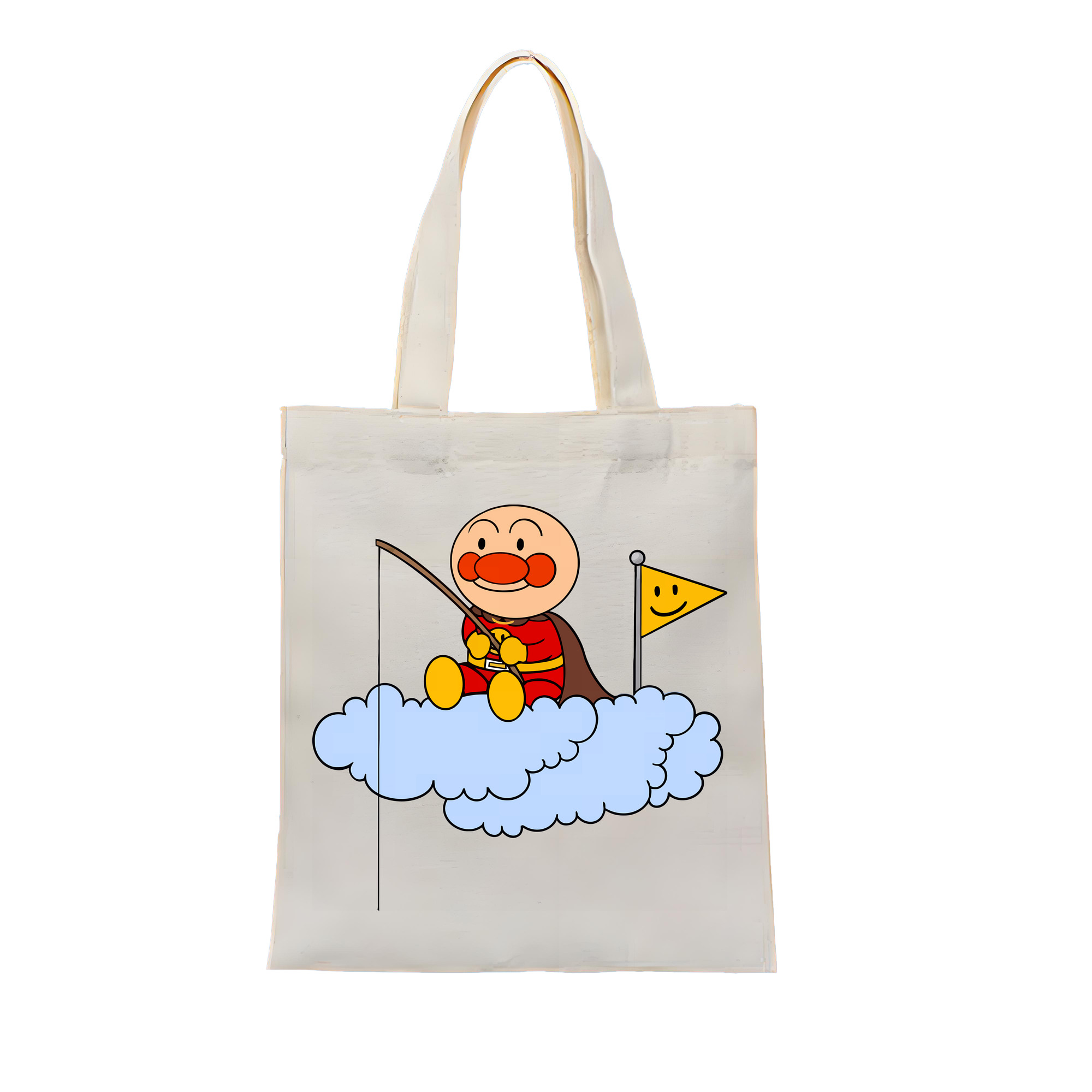 （画像用） アンパンマン Anpanman 縦型キャンバス生地手提げバッグ　トートバッグ