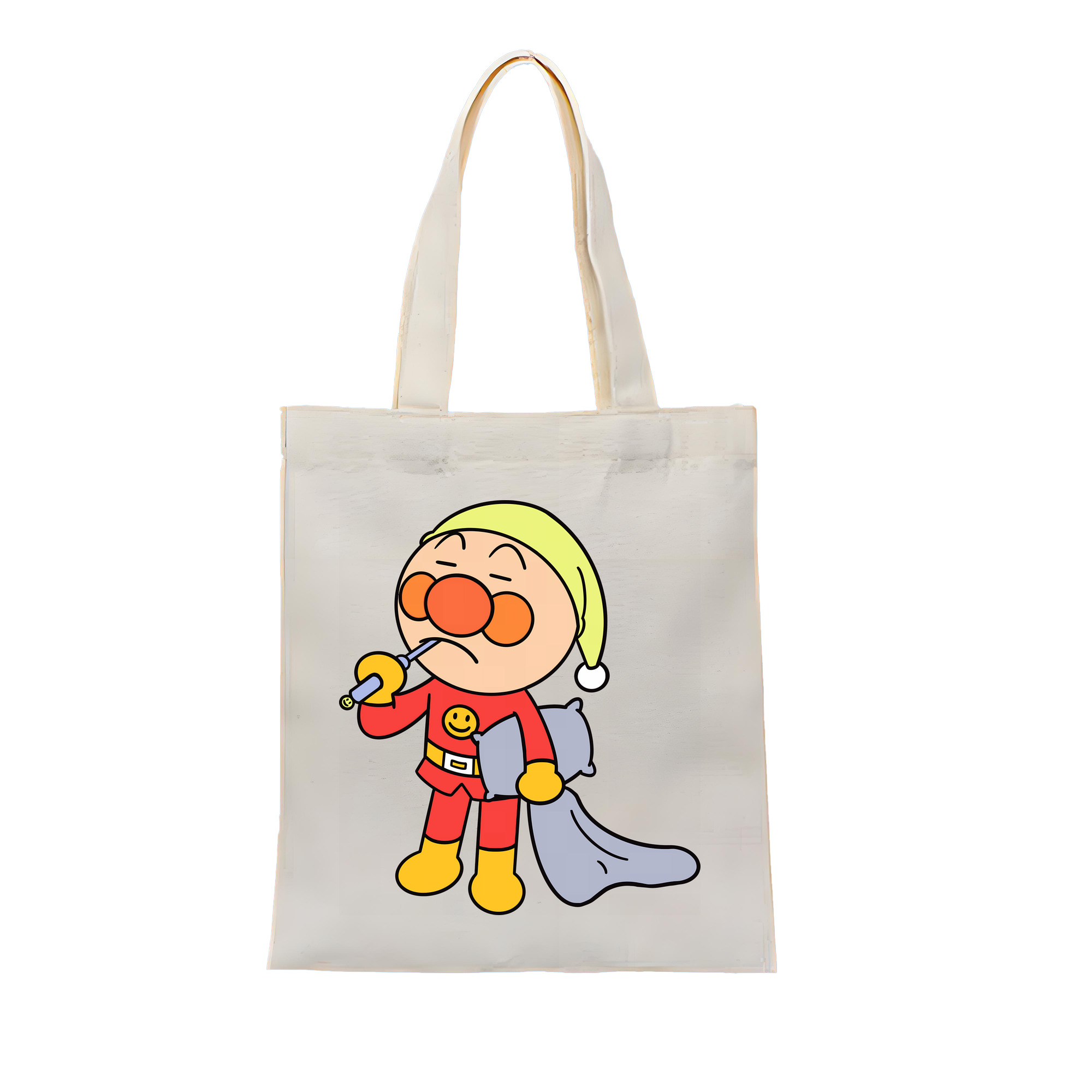 （画像用） アンパンマン Anpanman 縦型キャンバス生地手提げバッグ　トートバッグ