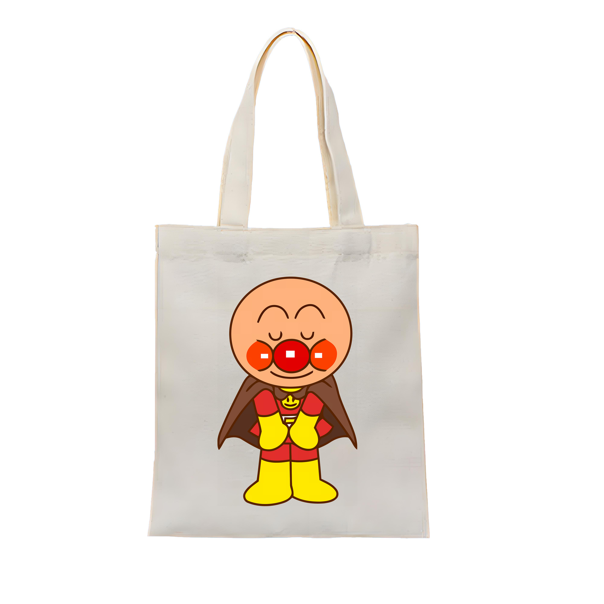 （画像用） アンパンマン Anpanman 縦型キャンバス生地手提げバッグ　トートバッグ