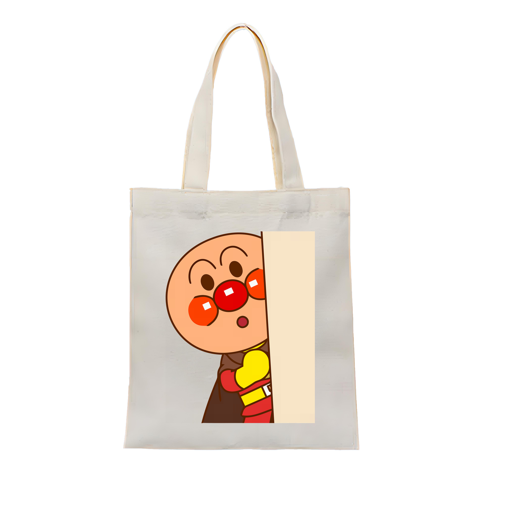（画像用） アンパンマン Anpanman 縦型キャンバス生地手提げバッグ　トートバッグ