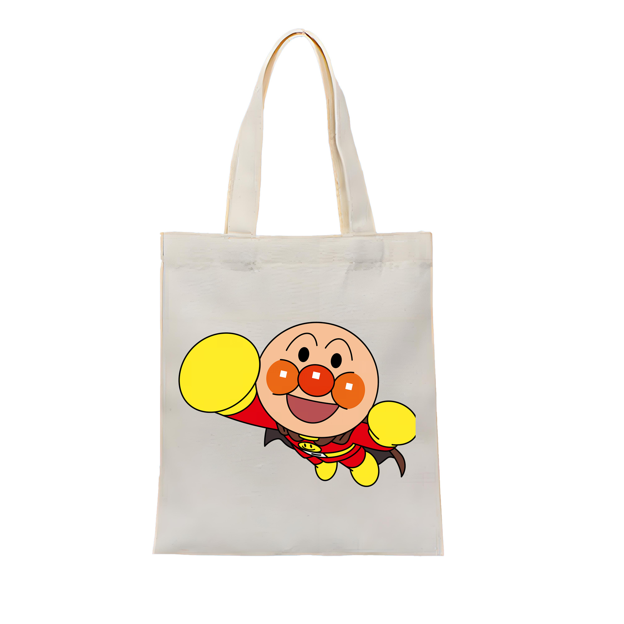 （画像用） アンパンマン Anpanman 縦型キャンバス生地手提げバッグ　トートバッグ
