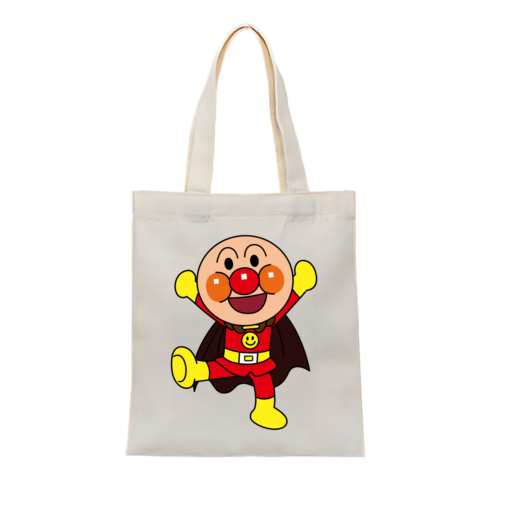 （画像用） アンパンマン Anpanman 縦型キャンバス生地手提げバッグ　トートバッグ