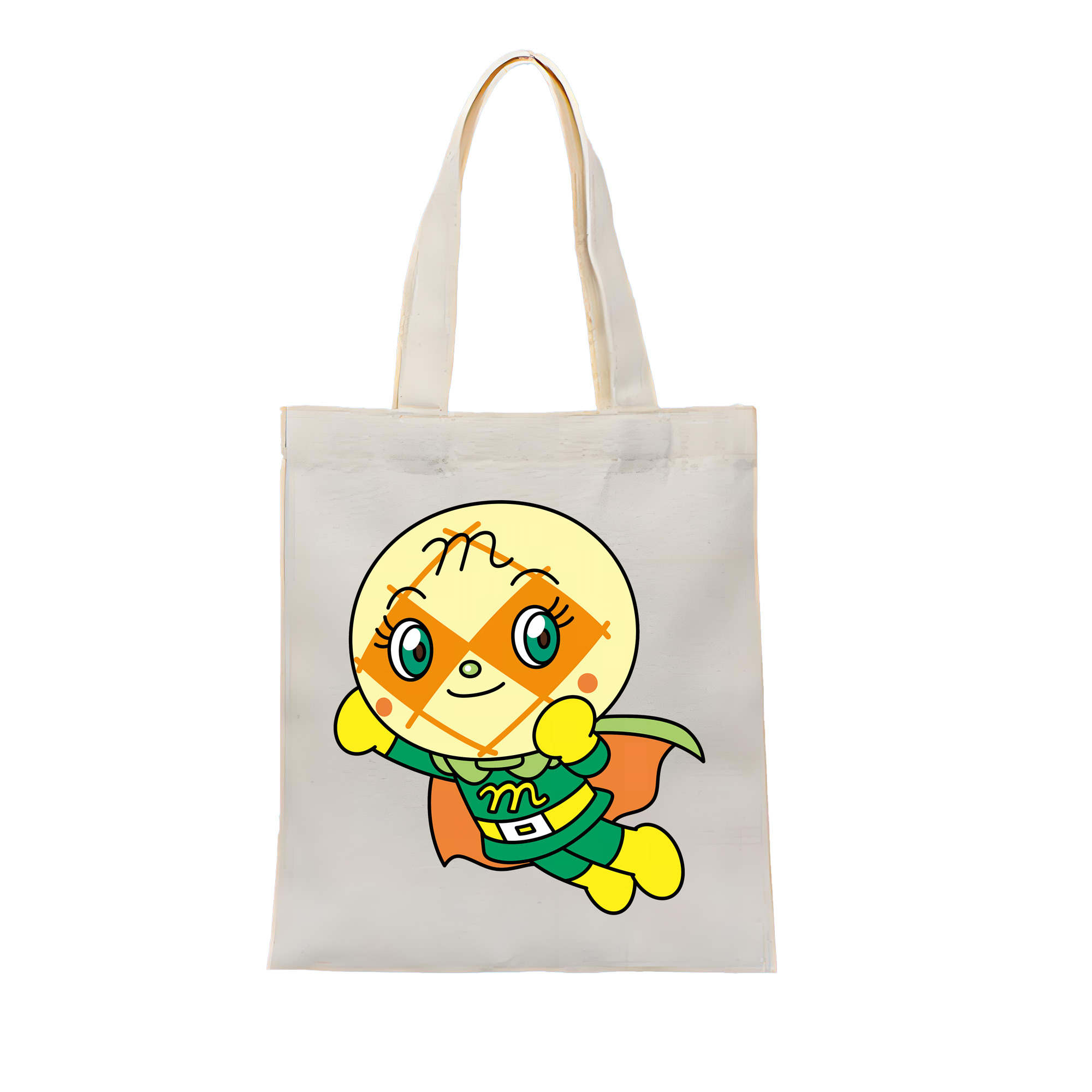 （画像用） アンパンマン Anpanman 縦型キャンバス生地手提げバッグ　トートバッグ