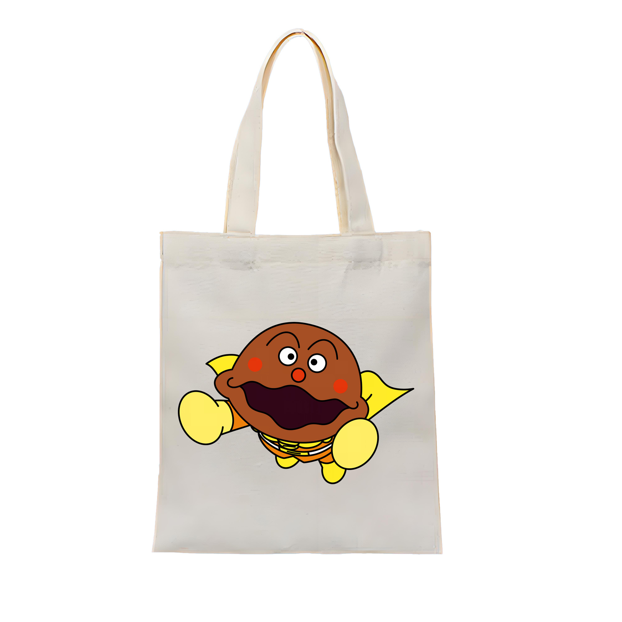 （画像用） アンパンマン Anpanman 縦型キャンバス生地手提げバッグ　トートバッグ