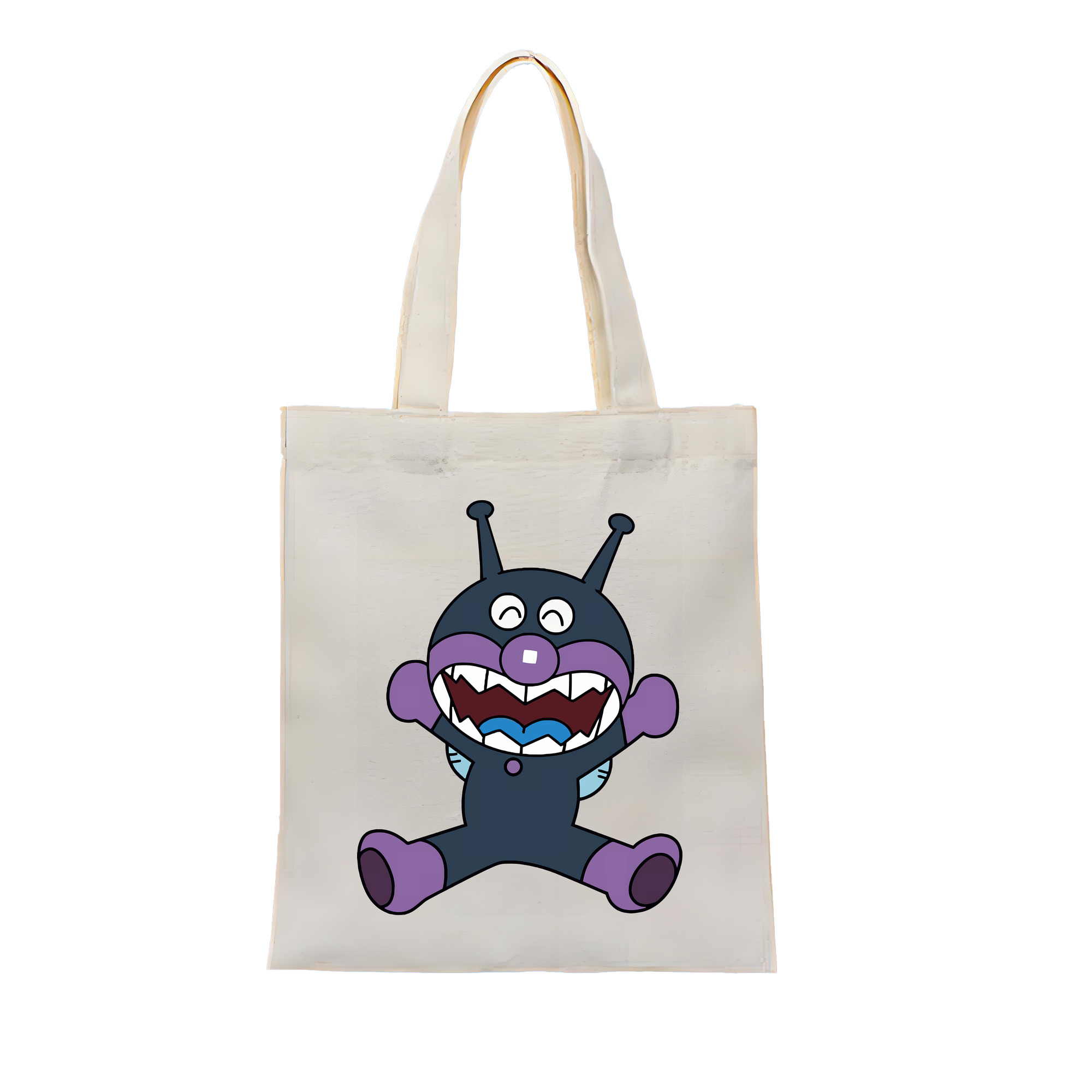 （画像用） アンパンマン Anpanman 縦型キャンバス生地手提げバッグ　トートバッグ