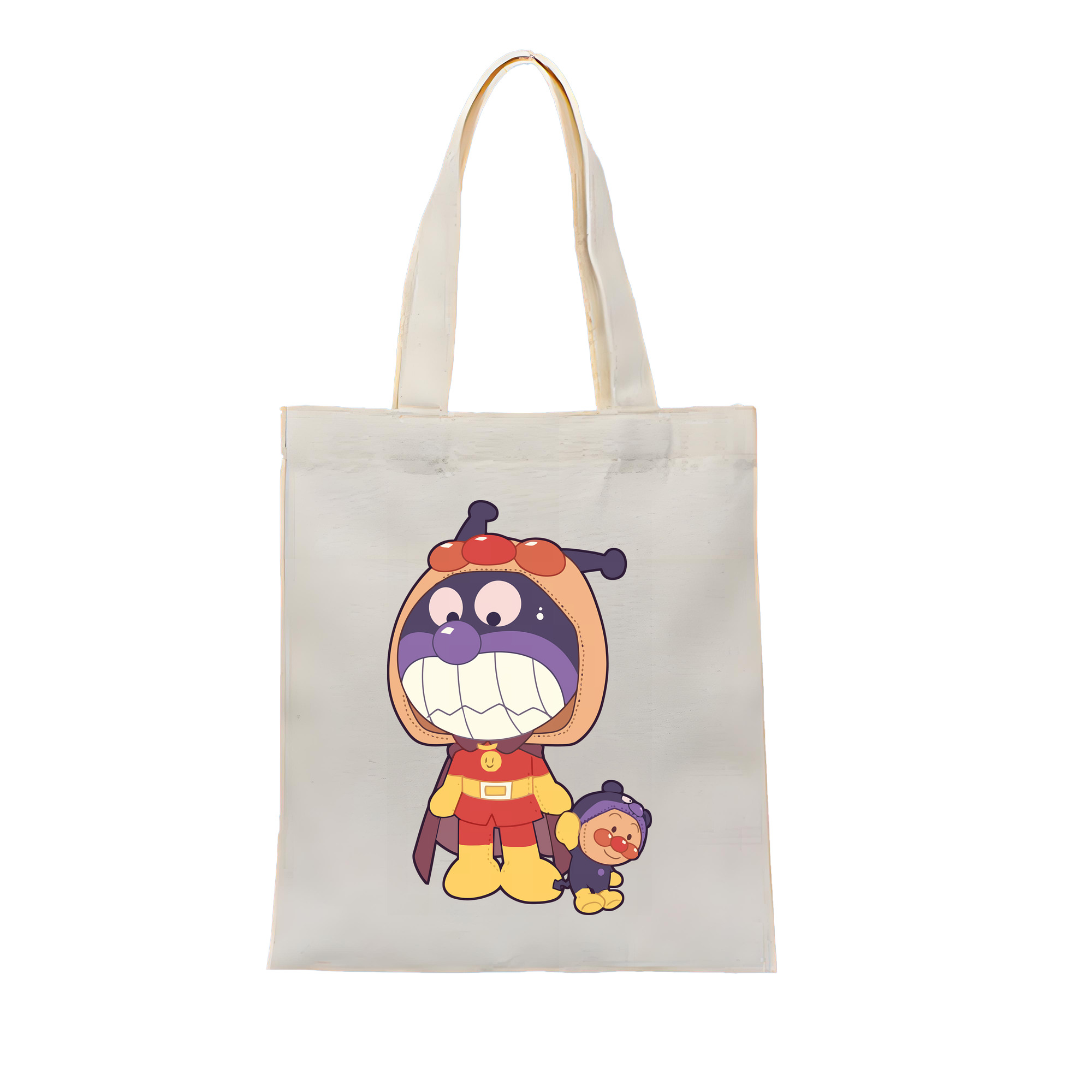 （画像用） アンパンマン Anpanman 縦型キャンバス生地手提げバッグ　トートバッグ