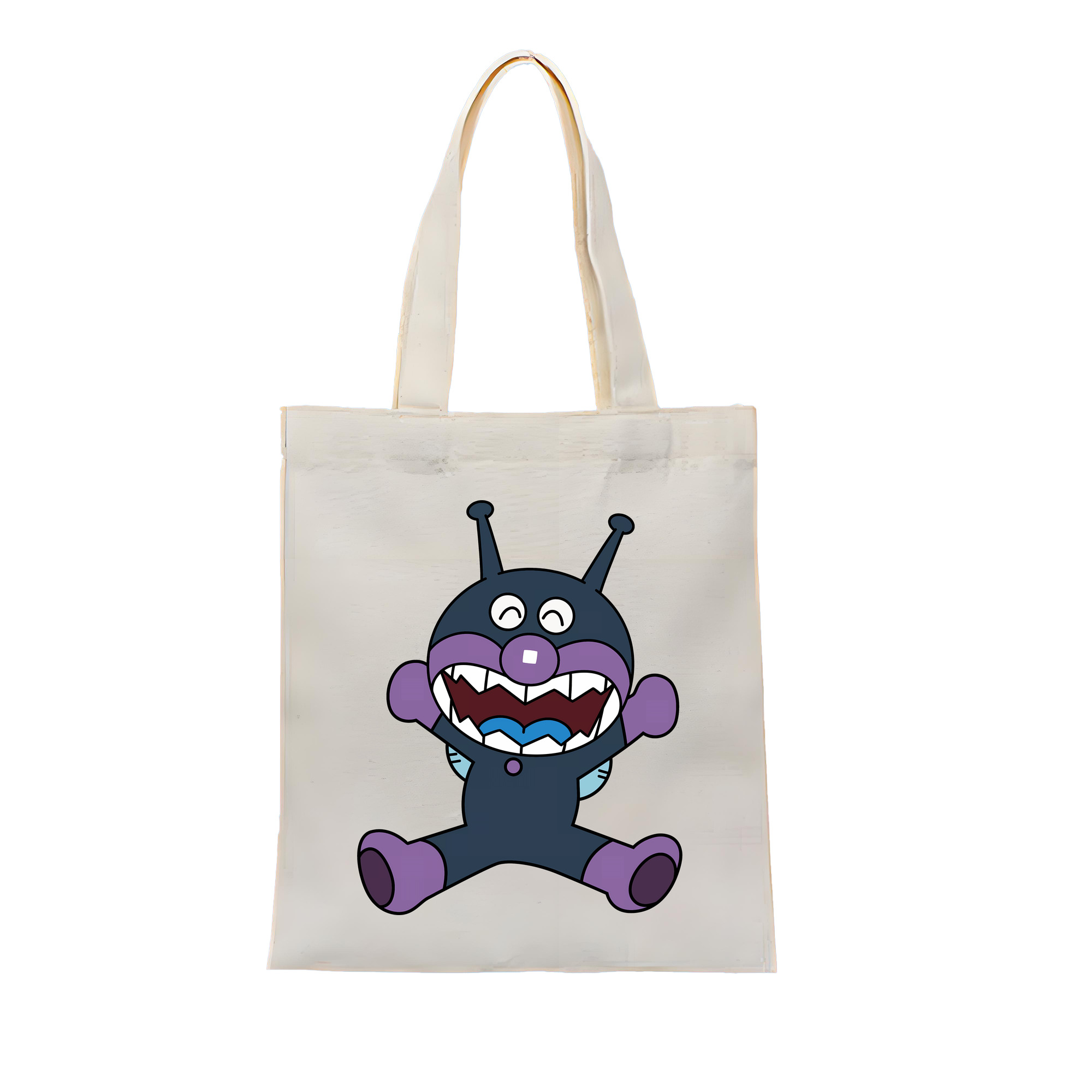 （画像用） アンパンマン Anpanman 縦型キャンバス生地手提げバッグ　トートバッグ