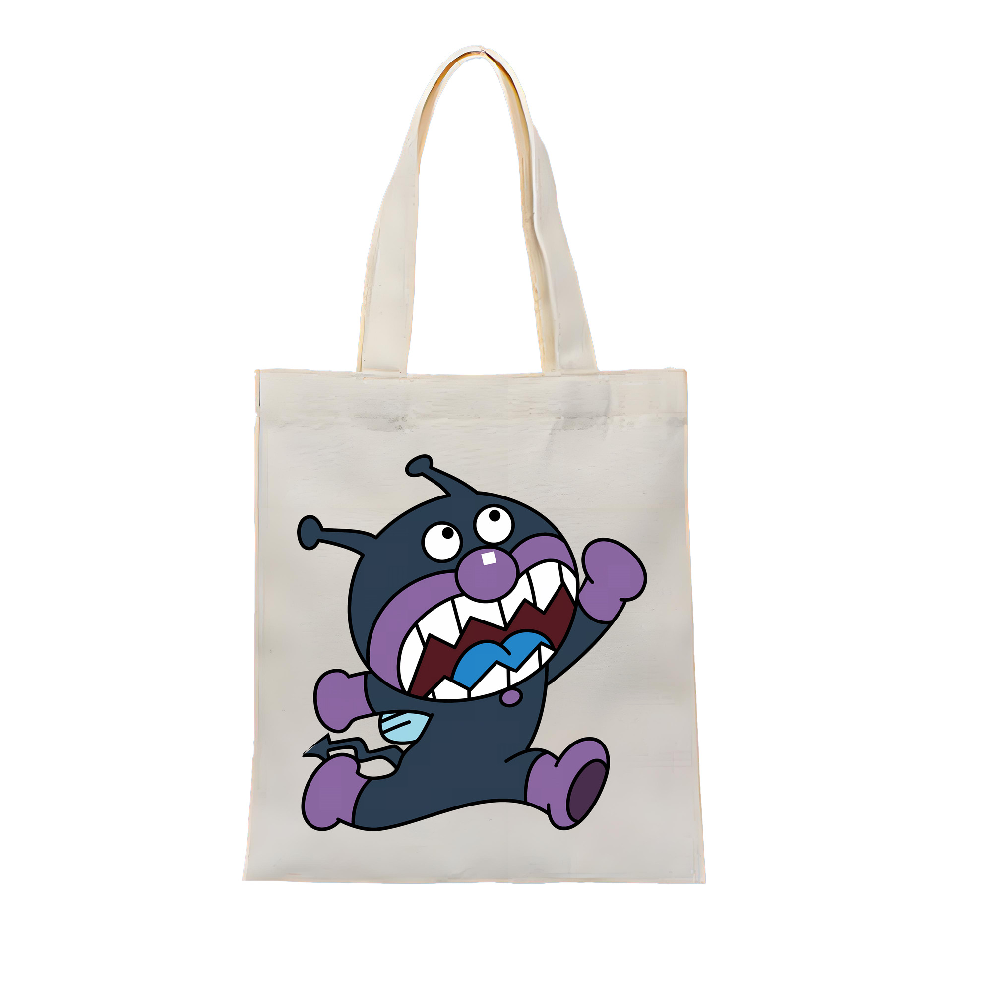 （画像用） アンパンマン Anpanman 縦型キャンバス生地手提げバッグ　トートバッグ