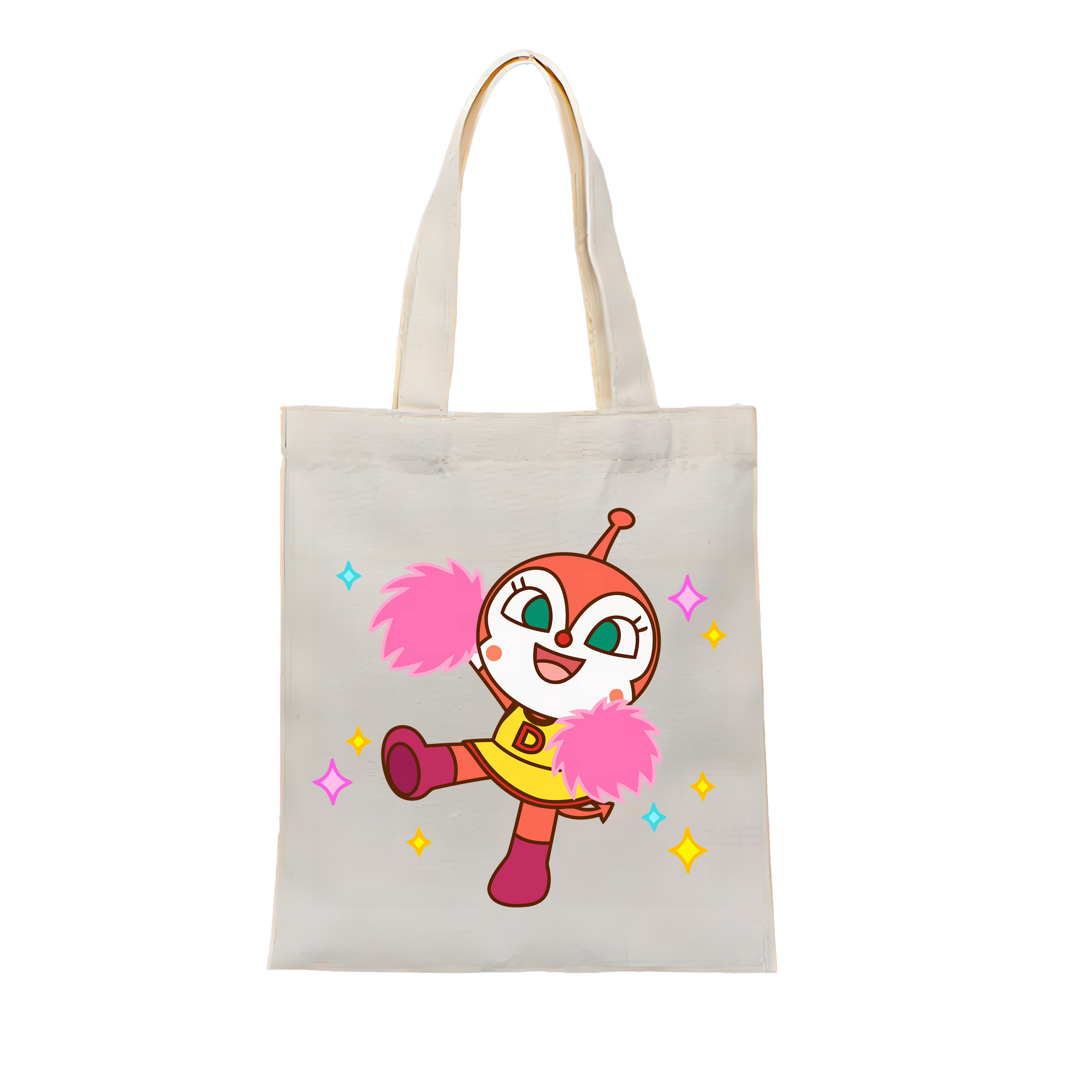 （画像用） アンパンマン Anpanman 縦型キャンバス生地手提げバッグ　トートバッグ