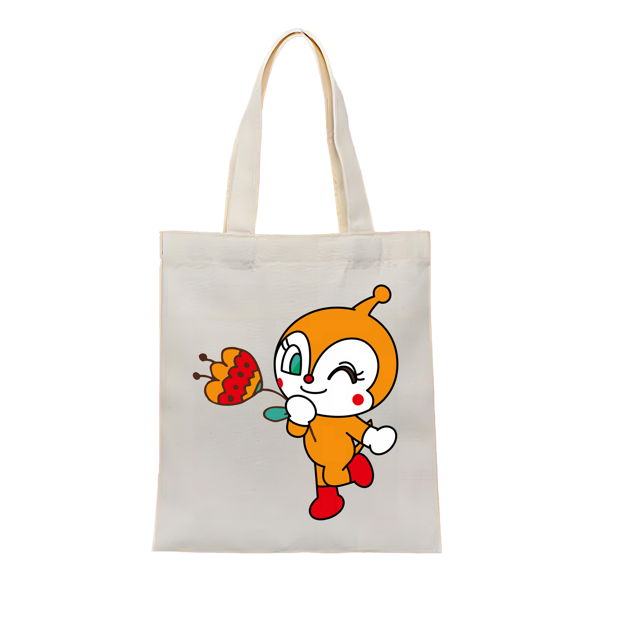 （画像用） アンパンマン Anpanman 縦型キャンバス生地手提げバッグ　トートバッグ