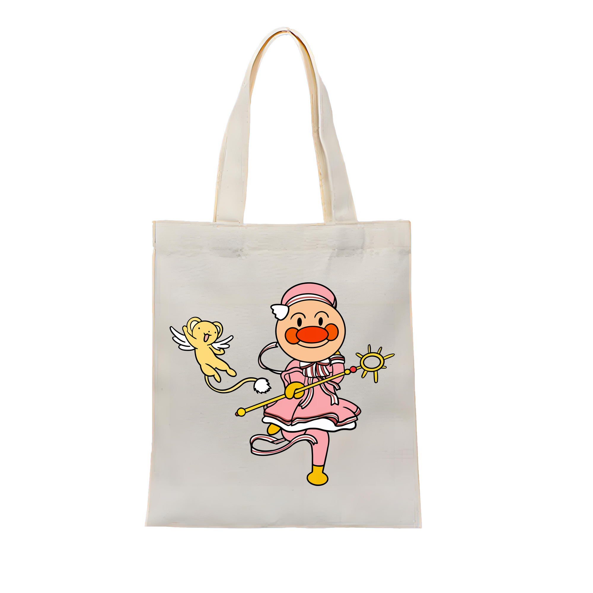 （画像用） アンパンマン Anpanman 縦型キャンバス生地手提げバッグ　トートバッグ