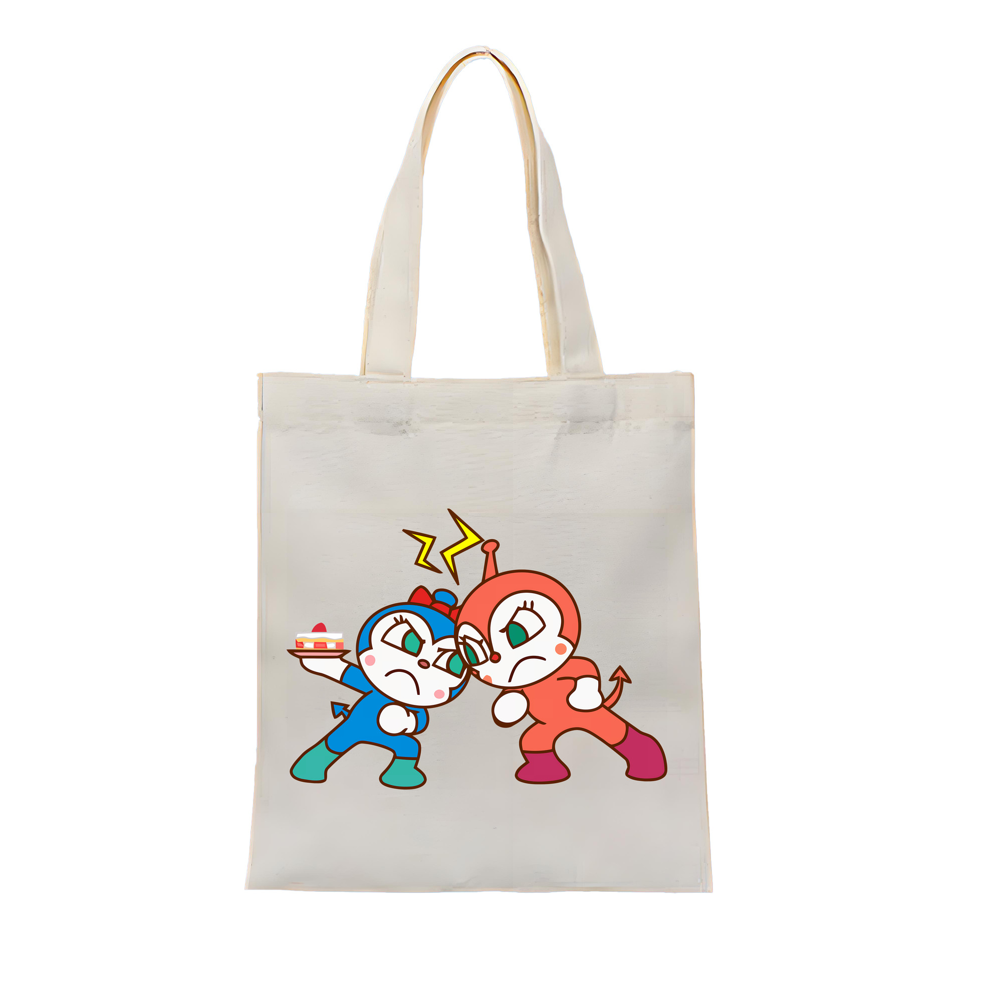 （画像用） アンパンマン Anpanman 縦型キャンバス生地手提げバッグ　トートバッグ