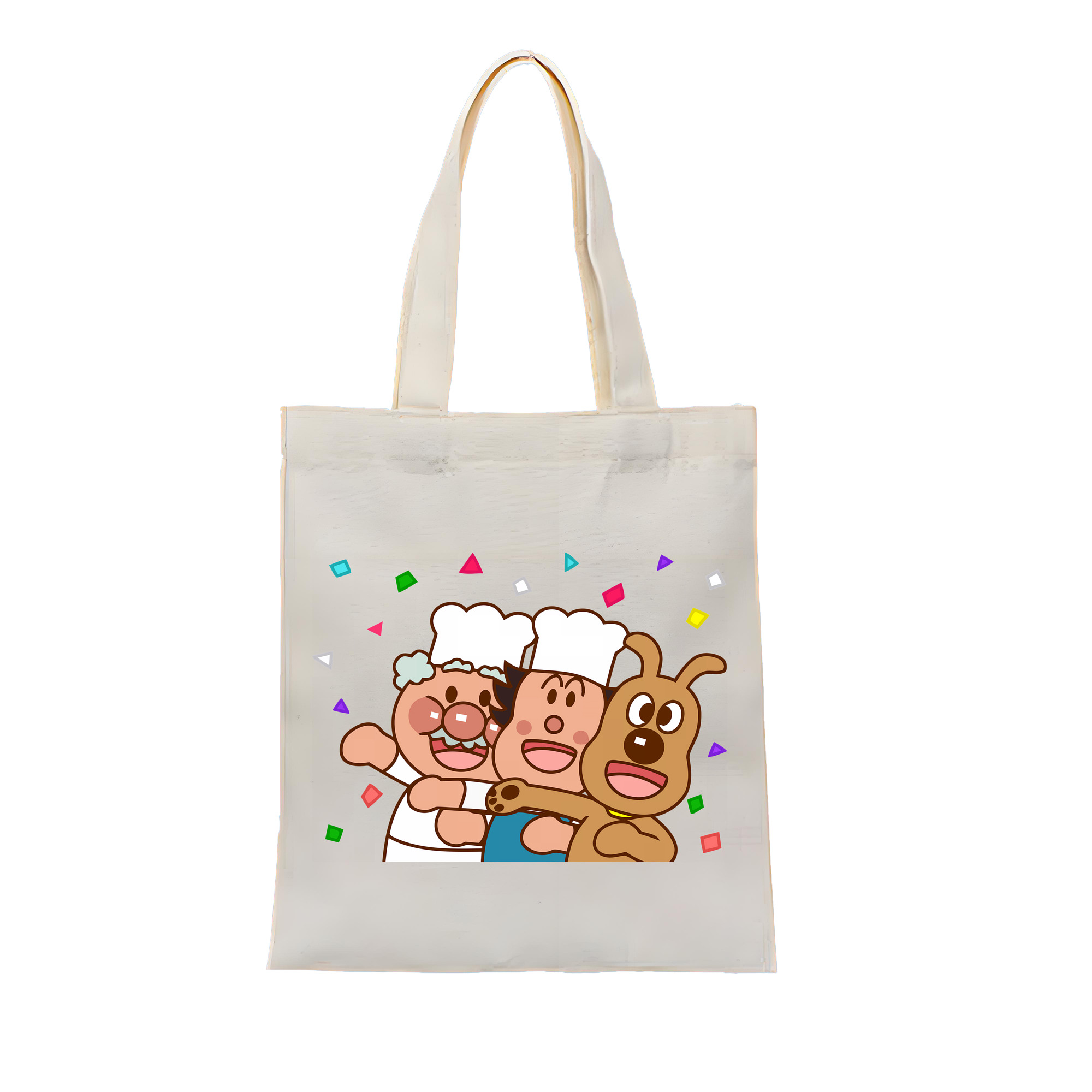 （画像用） アンパンマン Anpanman 縦型キャンバス生地手提げバッグ　トートバッグ