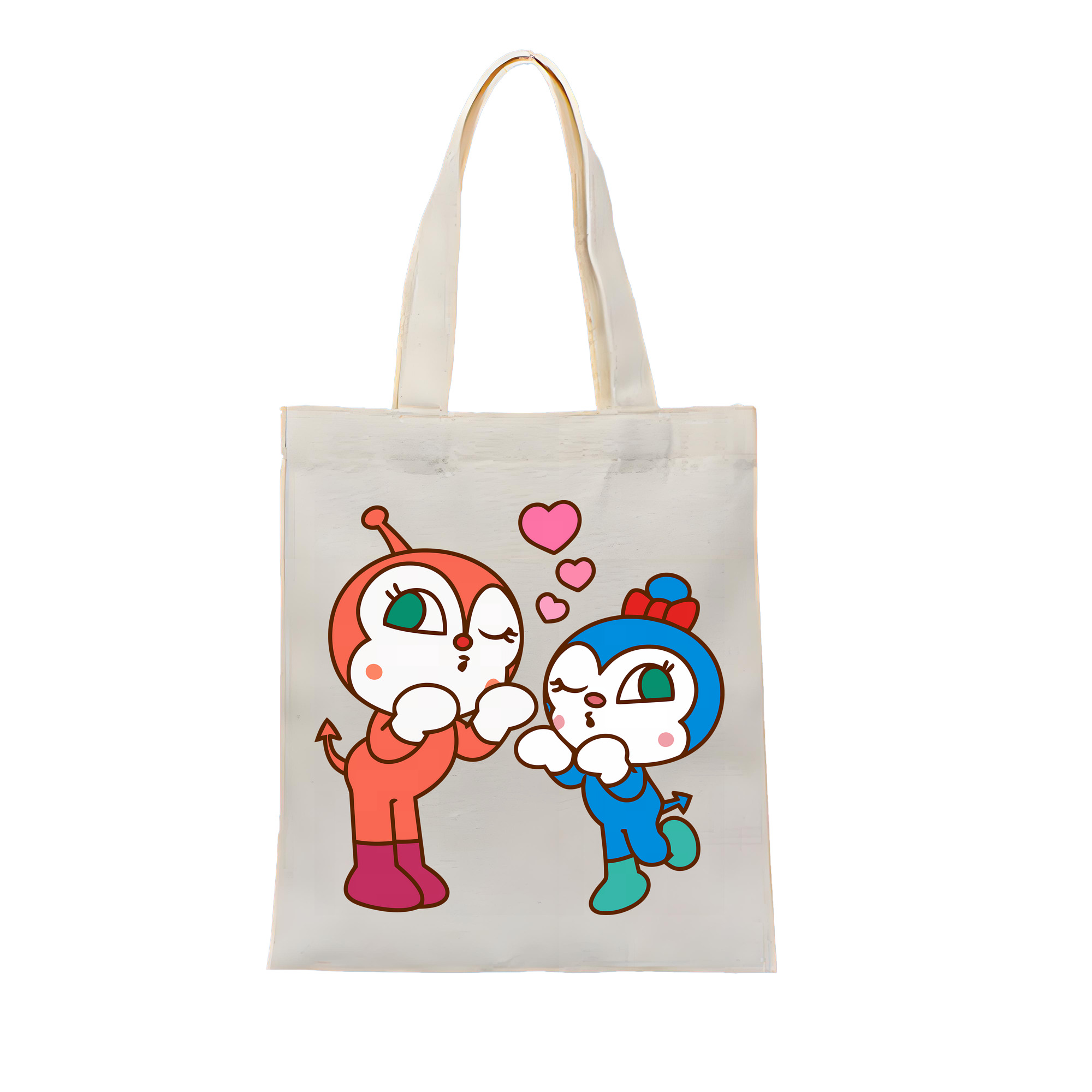 （画像用） アンパンマン Anpanman 縦型キャンバス生地手提げバッグ　トートバッグ
